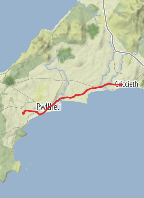 Hike from Criccieth mobile static map