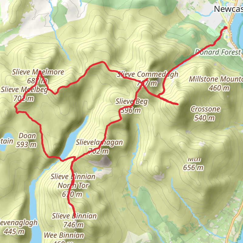 A map preview of the recording Hike on 07-06-2025 07:54 PM.