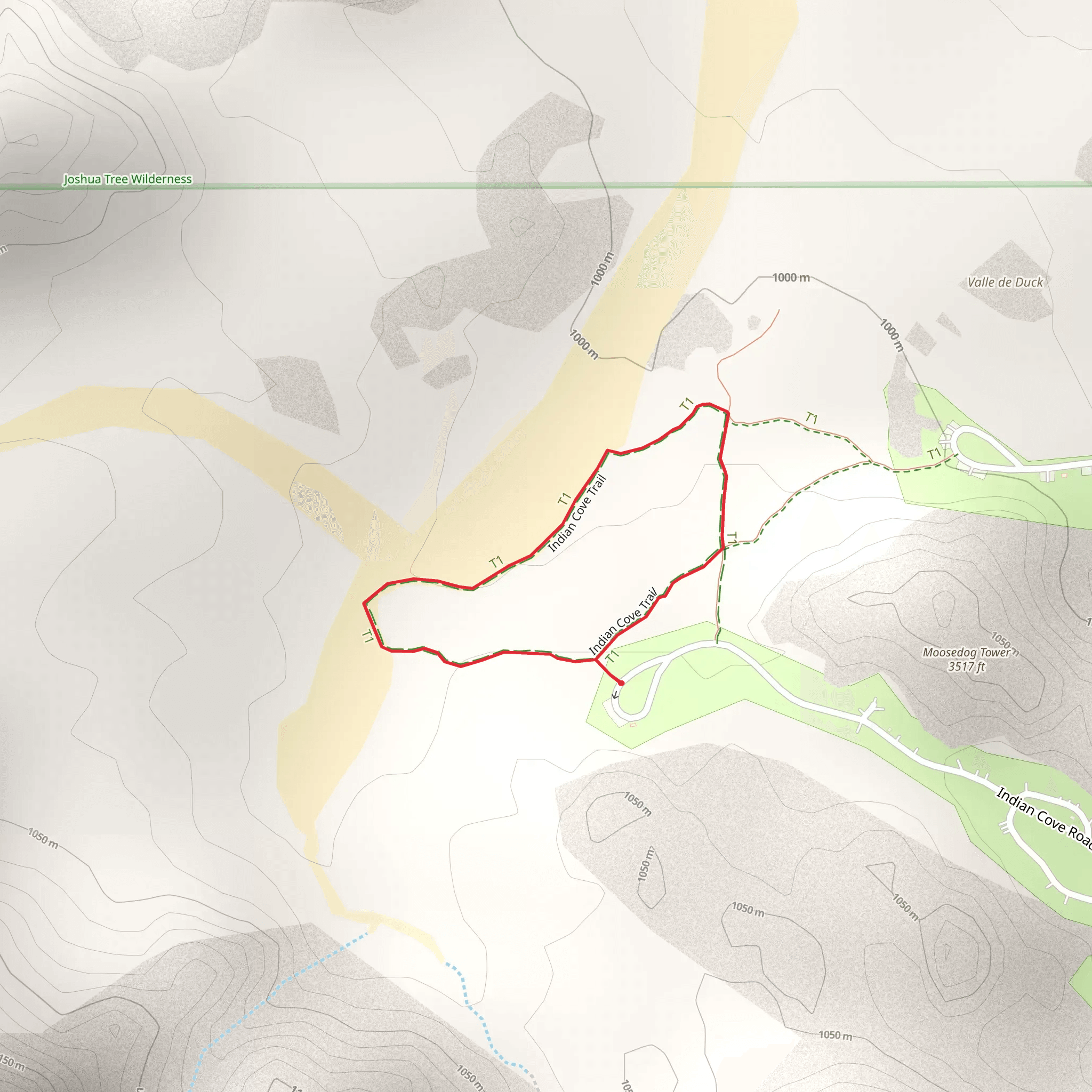 Indian Cove Trail Loop mobile static map