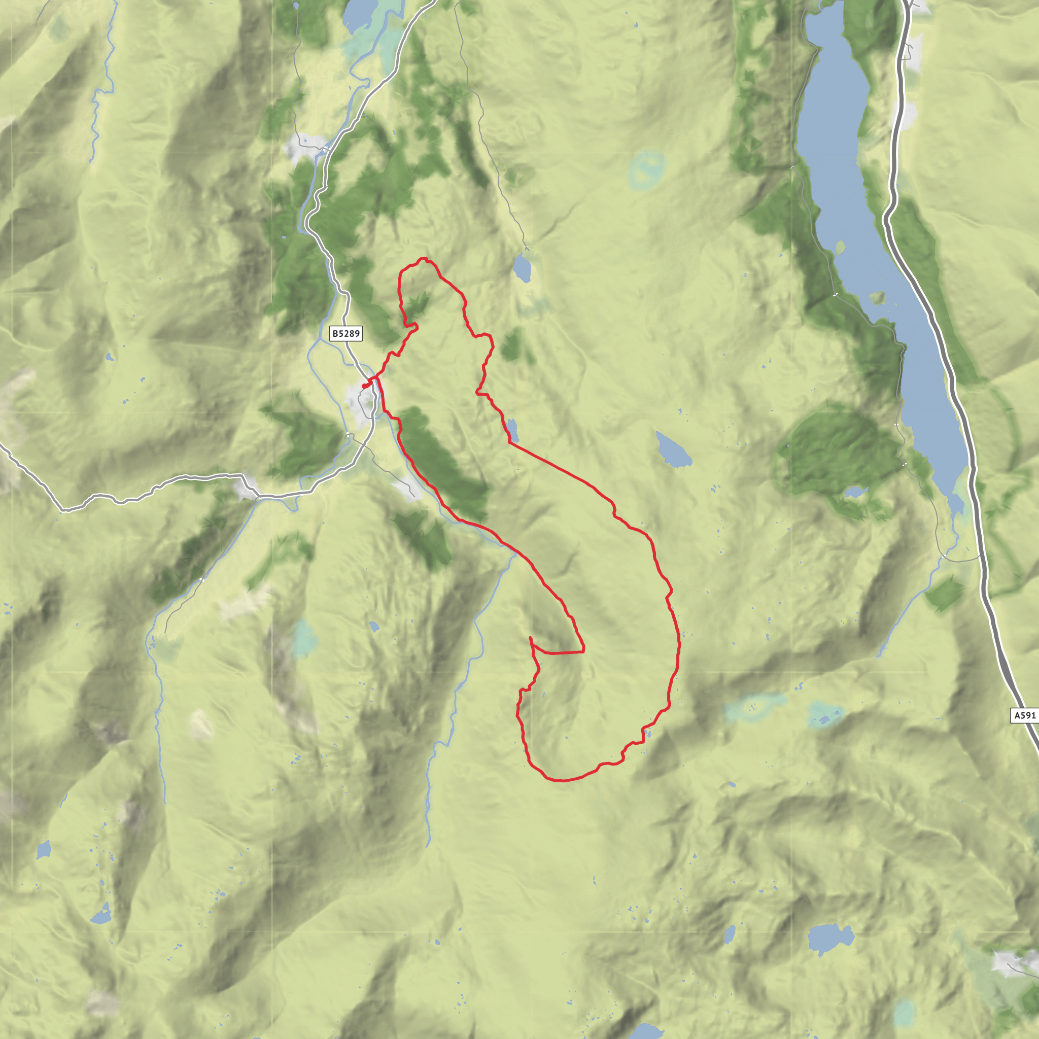 Stonethwaite Fells - 5 Wainwrights mobile static map