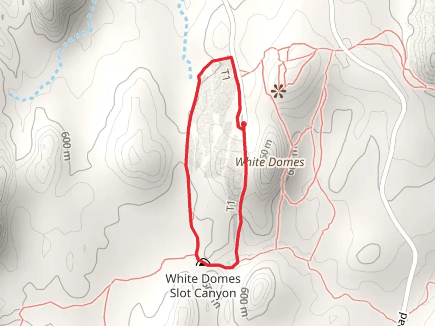 An image depicting the trail White Domes Loop Trail and its surrounding area.