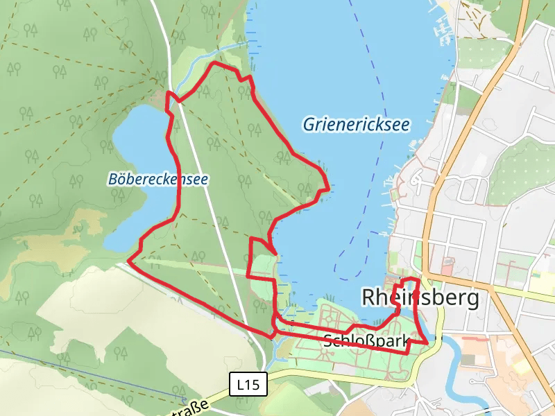 Grienericksee and Boebereckensee via Poetensteig