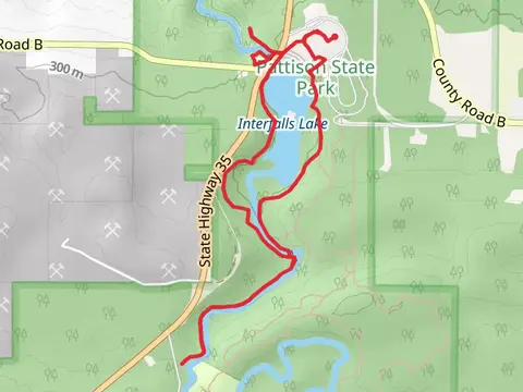 Little Manitou Falls and Interfalls Lake via Beaver Loop Trail