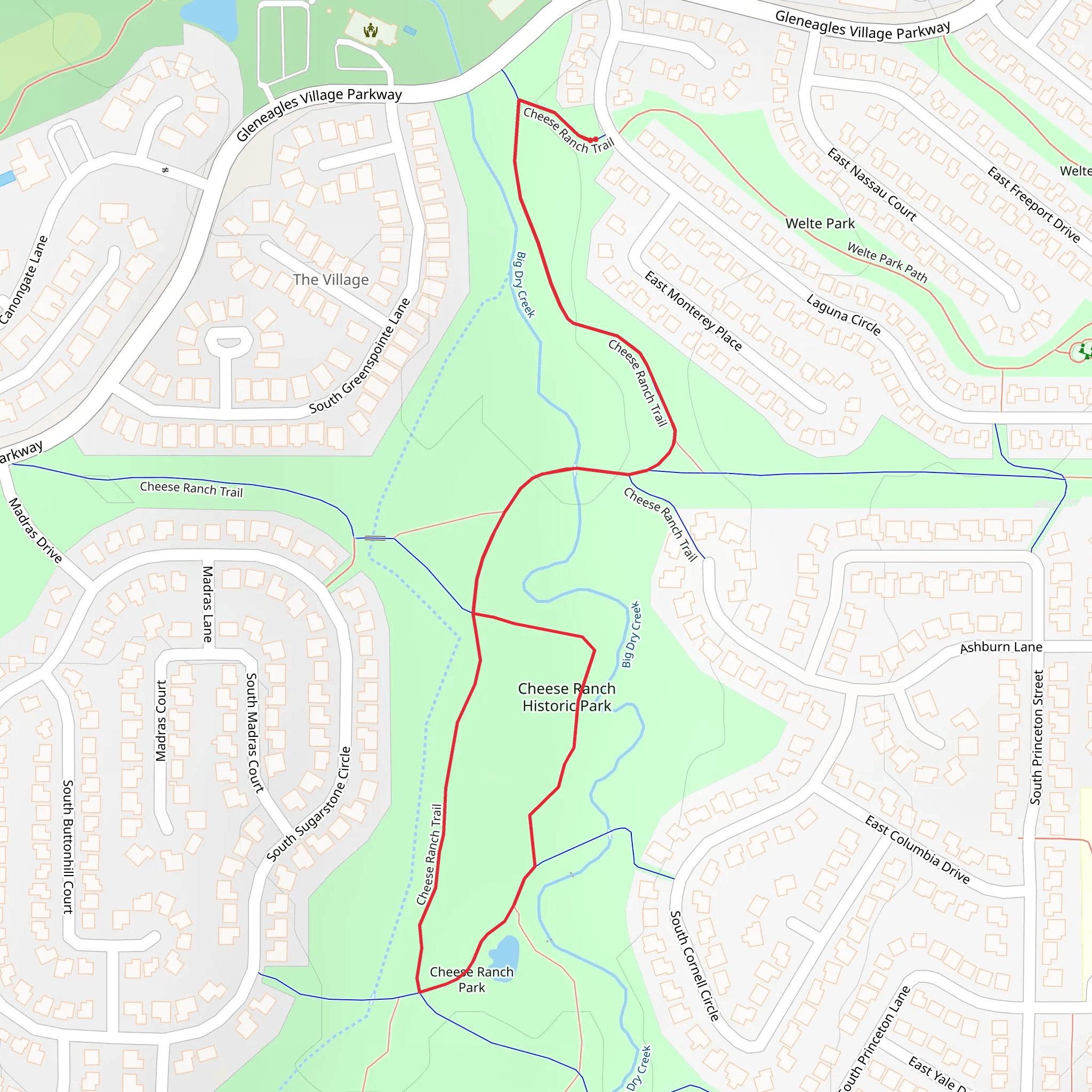Cheese Ranch Trail mobile static map