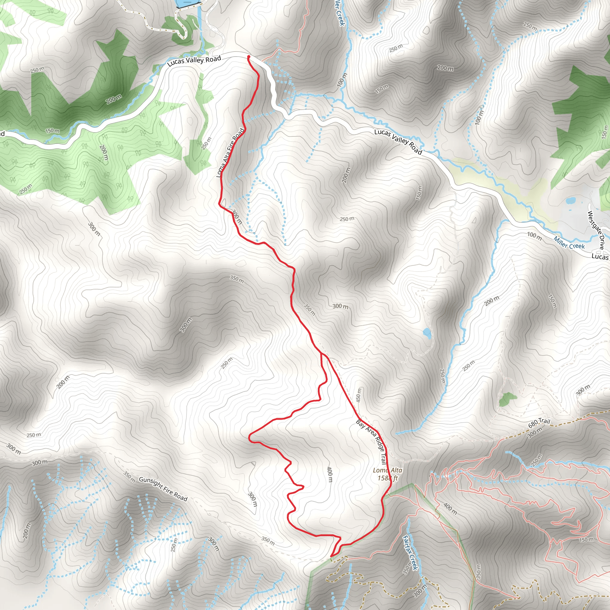 Loma Alta Loop mobile static map