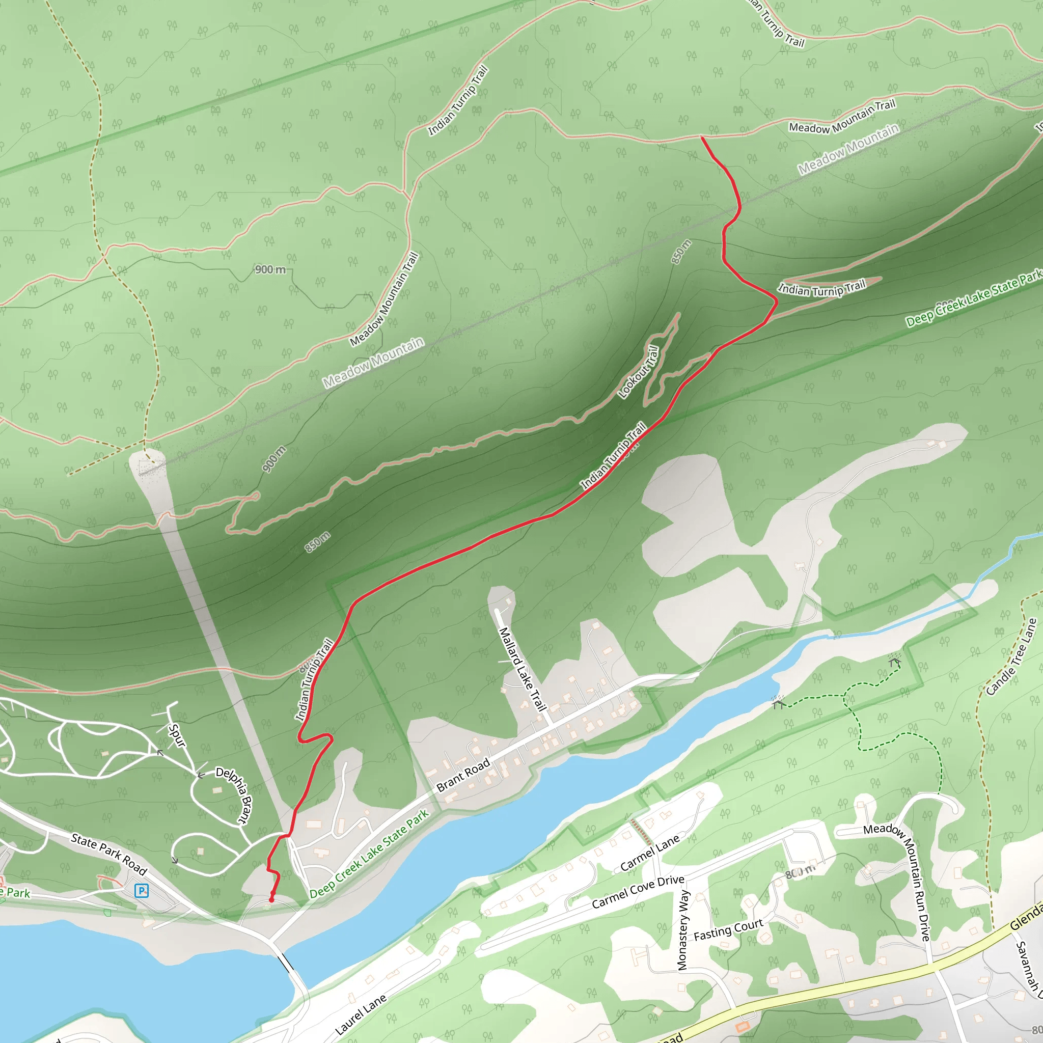 Indian Turnip Trail mobile static map