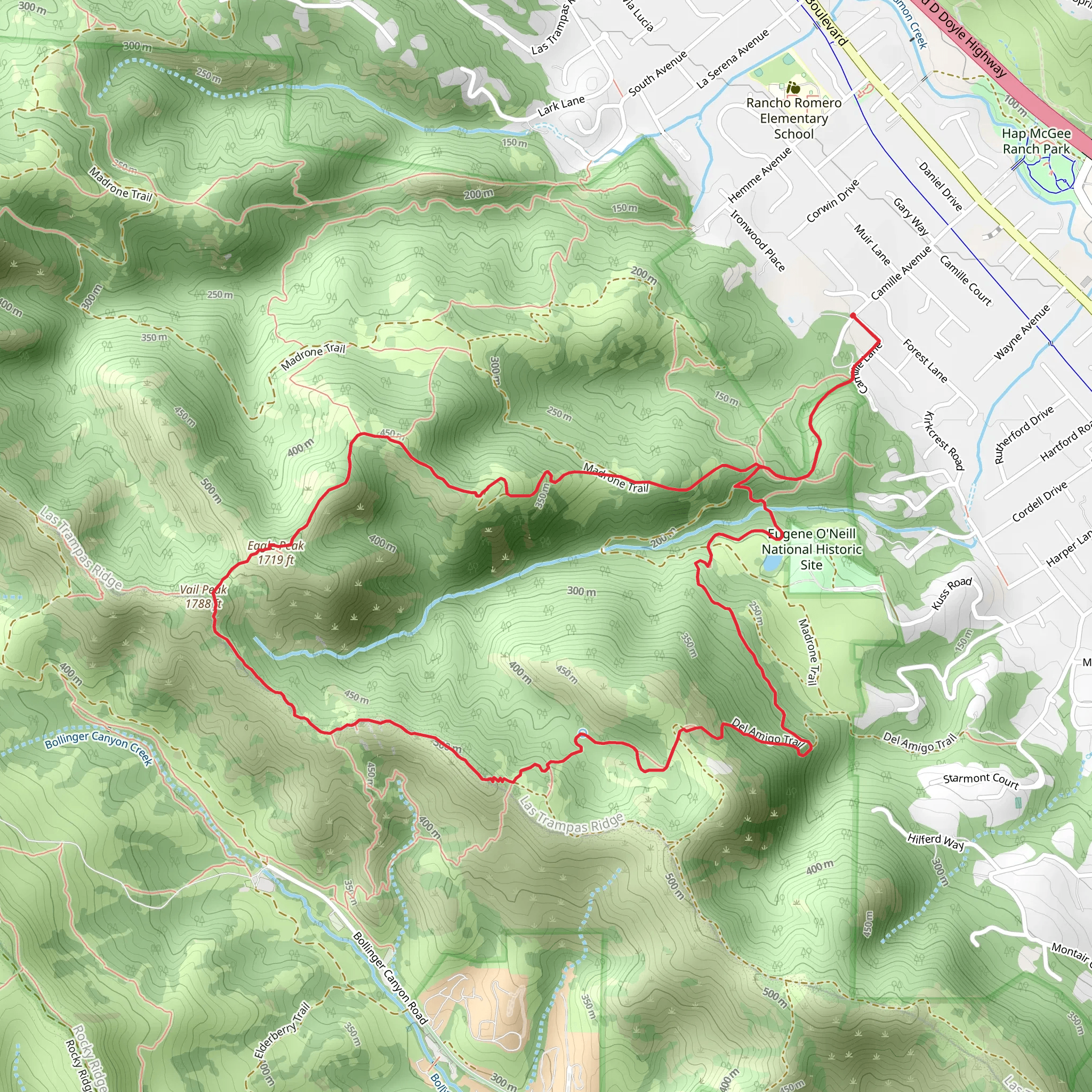 Corduroy Hills - Vail Peak - Eagle Peak - Virgil Williams Loop Trail mobile static map