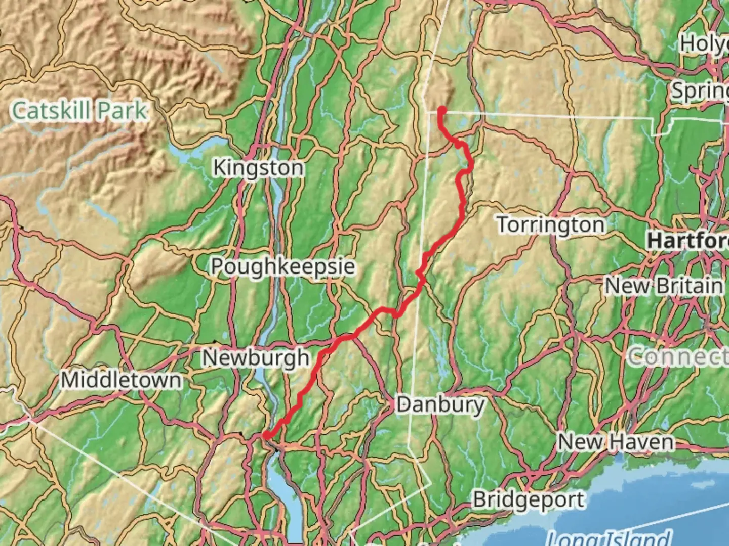An image depicting the trail Manitou to Sage's Ravine Trail via Appalachian Trail and its surrounding area.