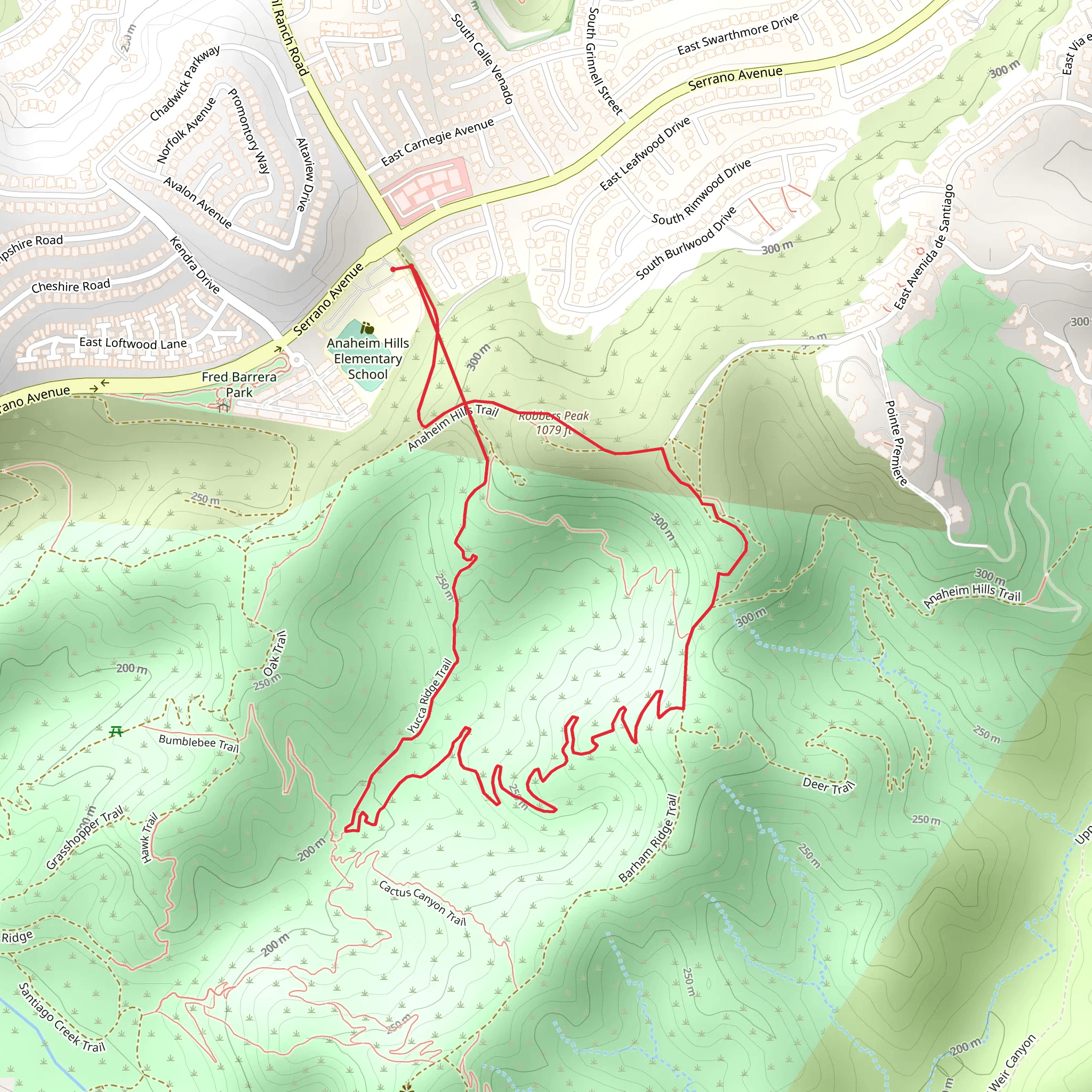 Yucca Ridge and Robbers Peak Loop Trail mobile static map