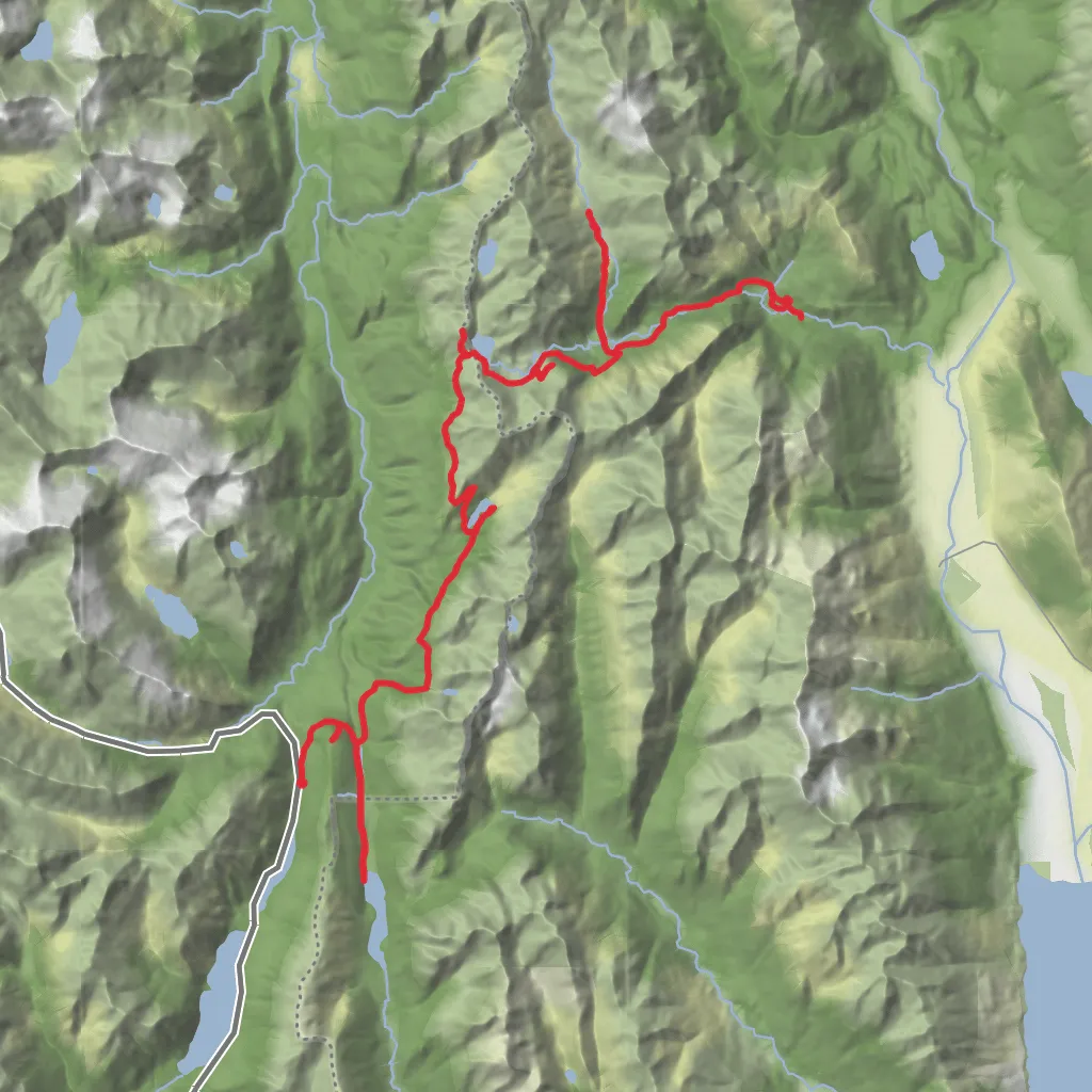 Routeburn Track mobile static map