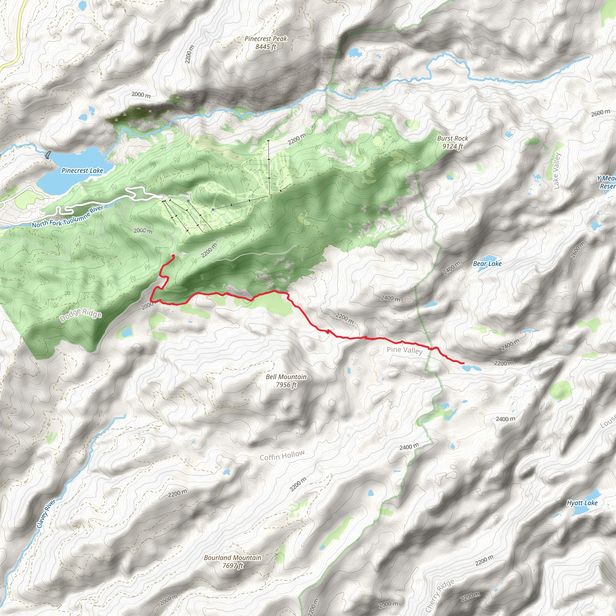Grouse Lake via Bell Meadow Trail mobile static map