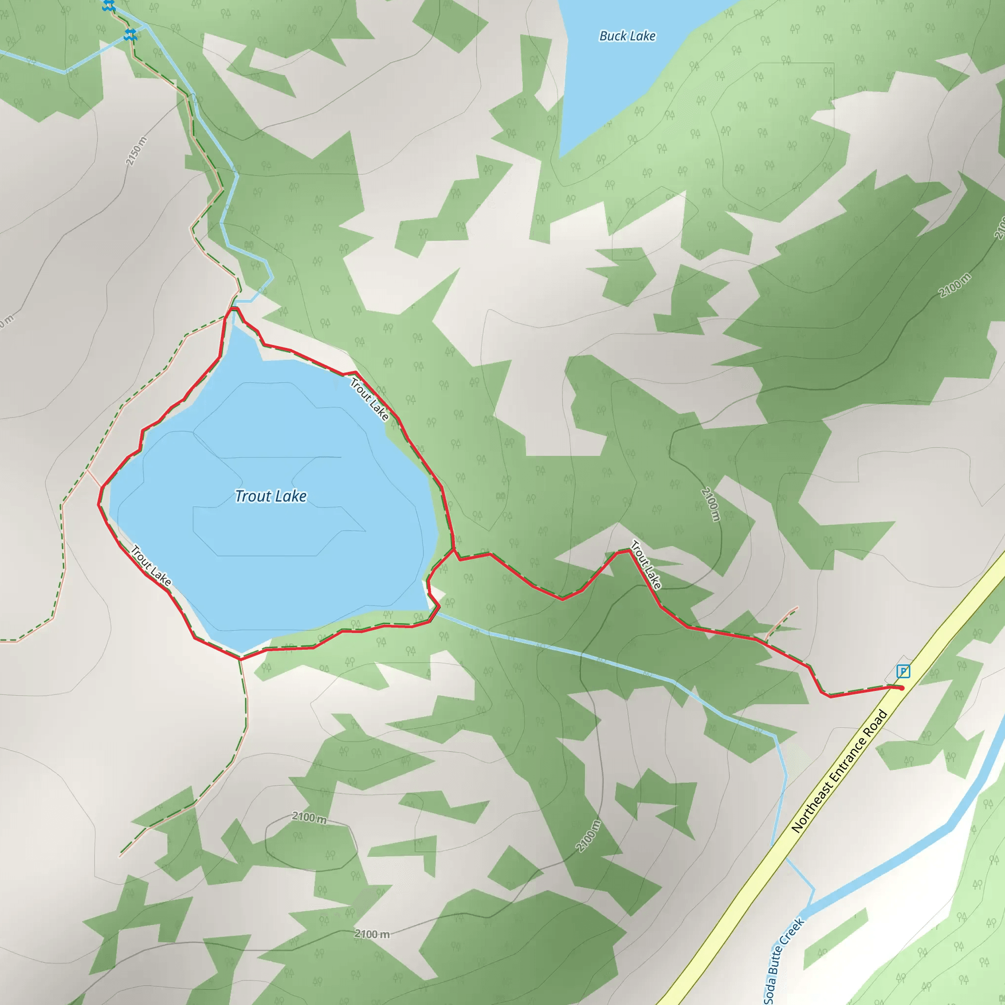 Trout Lake Loop mobile static map