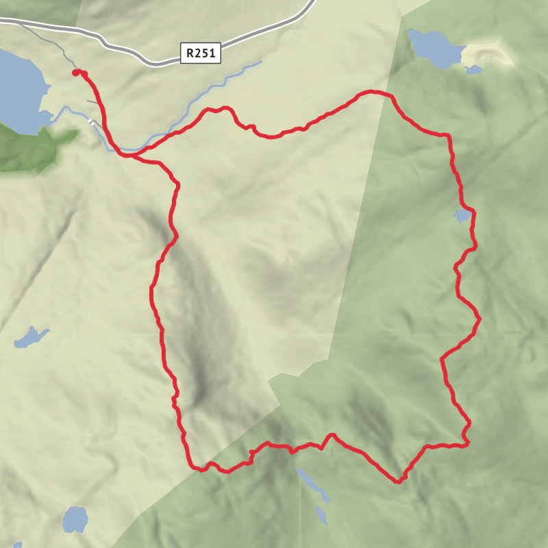 A map preview of the recording County Donegal Hiking.