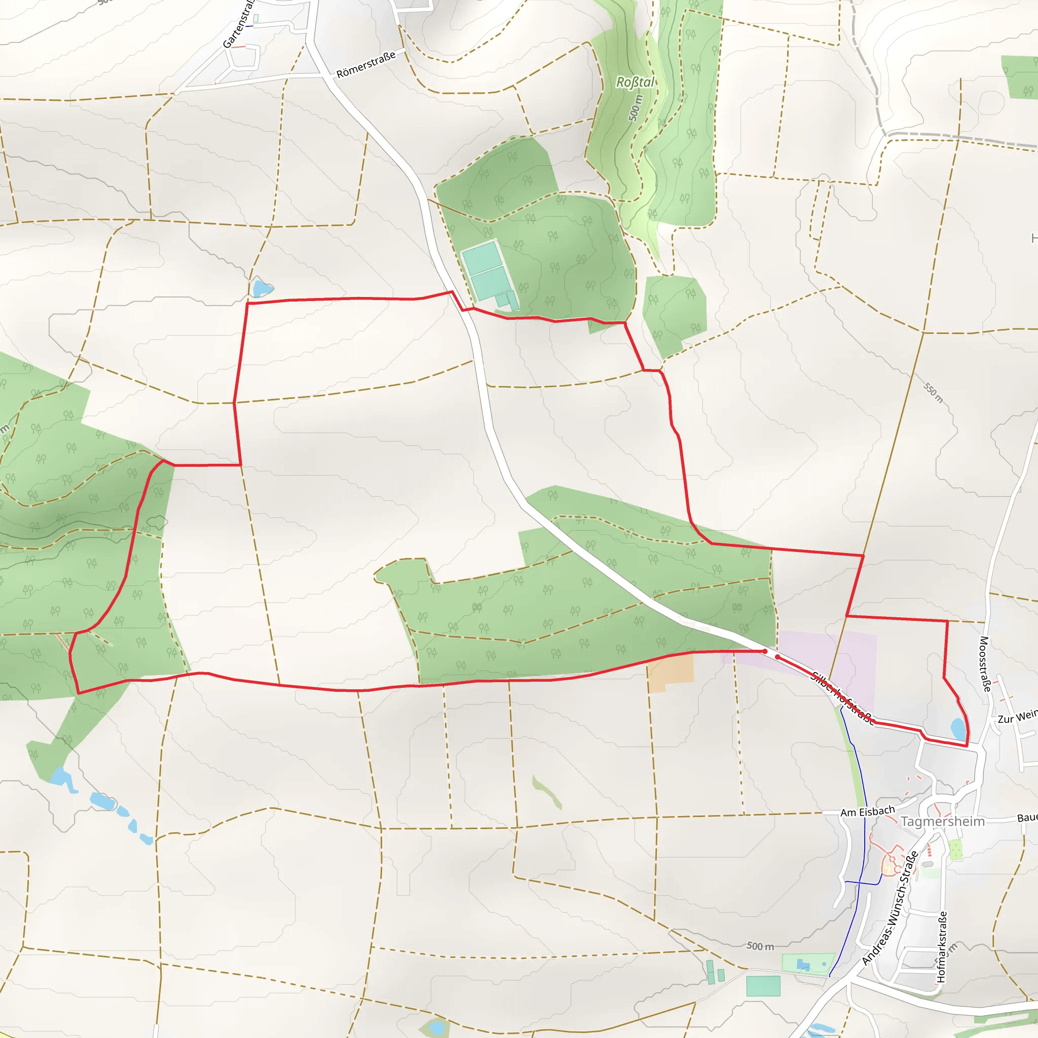 Dolinenlehrpfad Tagmersheim and Rundwanderweg Monheim mobile static map