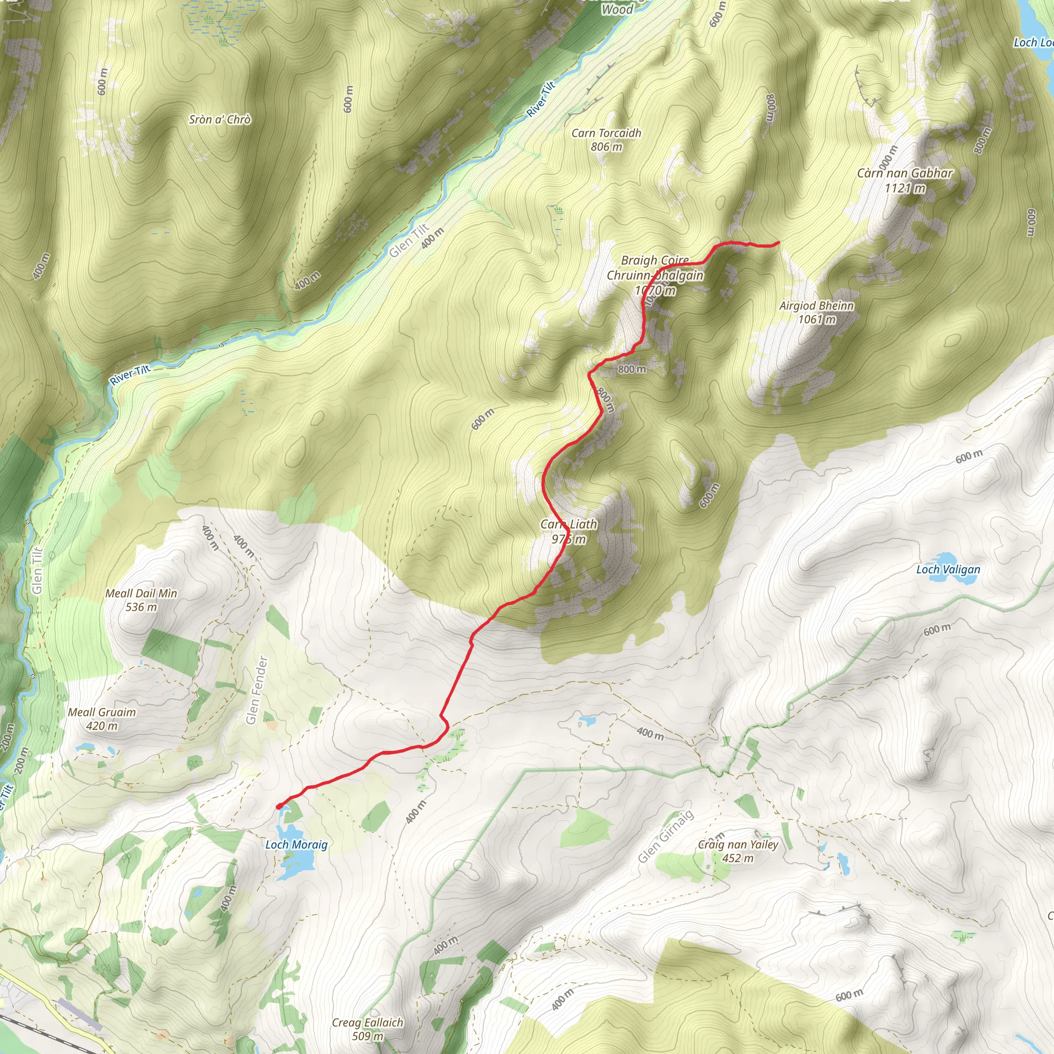 Càrn Liath - Beinn a' Ghlò mobile static map