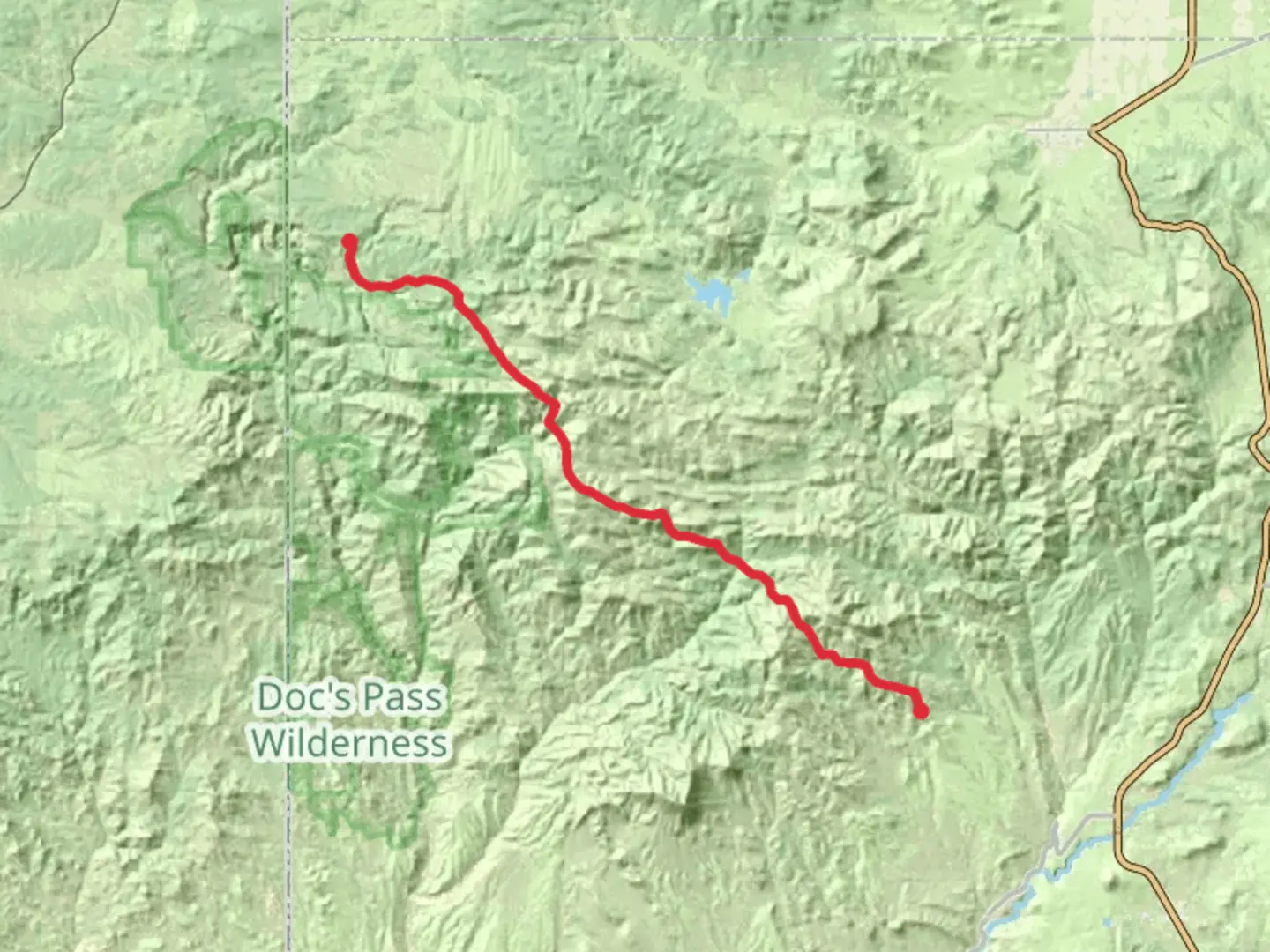 An image depicting the trail Spring Wash and South Boundary Trail and its surrounding area.