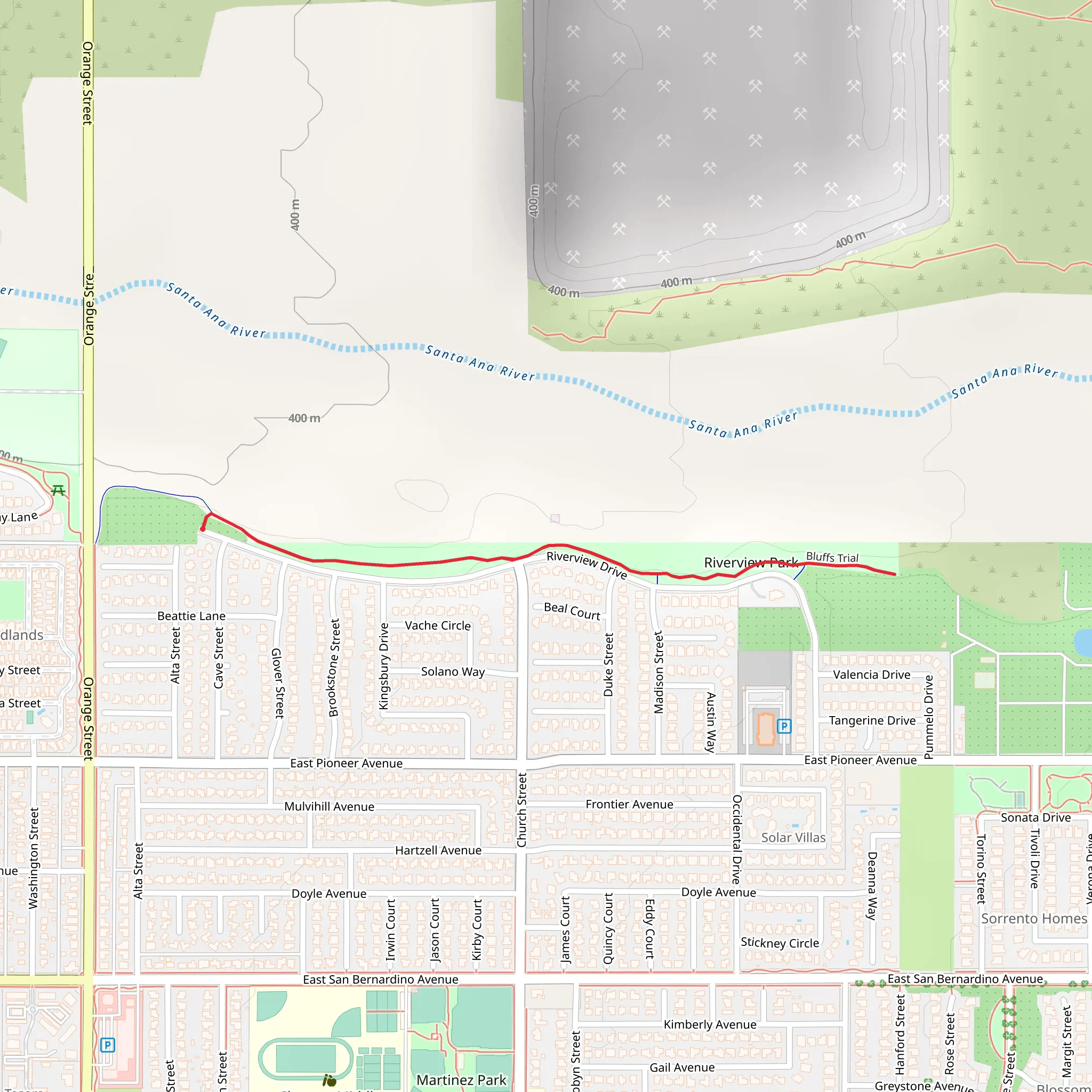 Riverview Walk Out and Back mobile static map