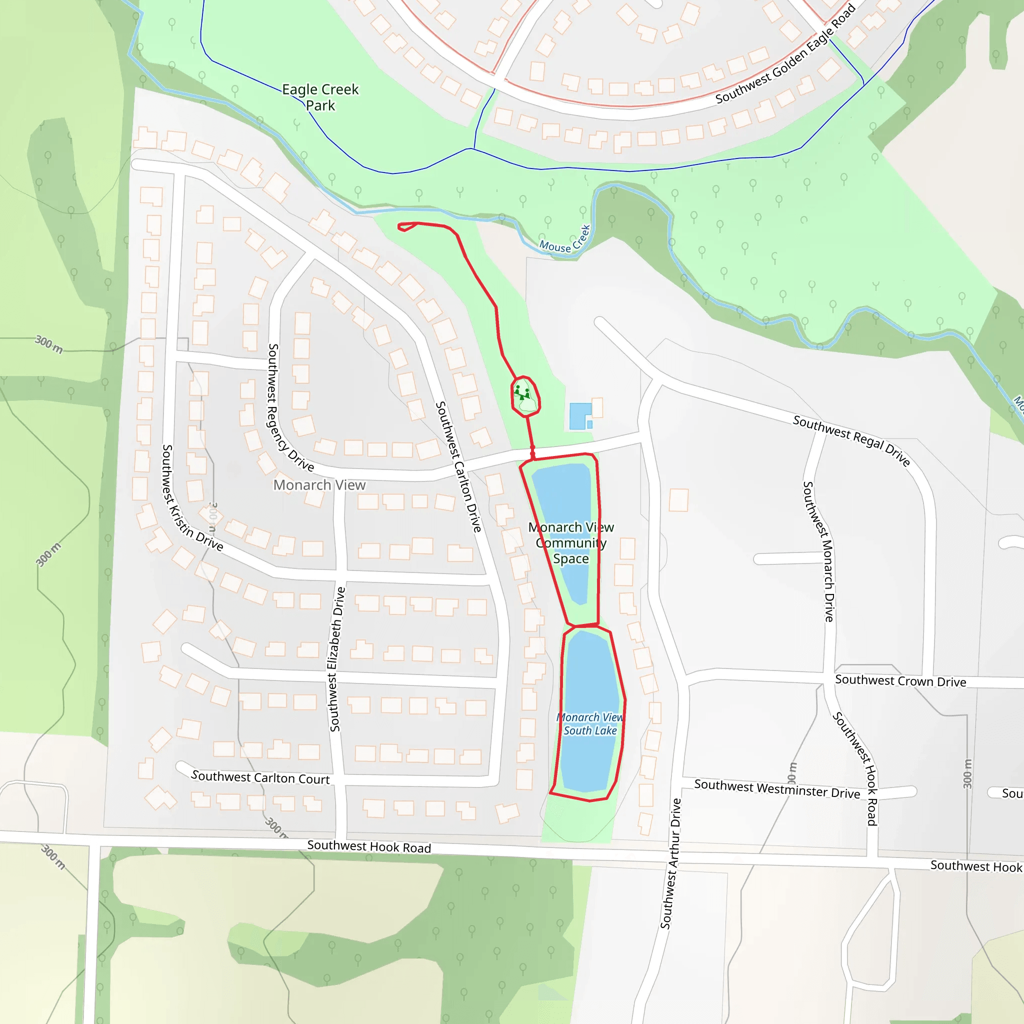 Monarch View North and South Lake Loop mobile static map