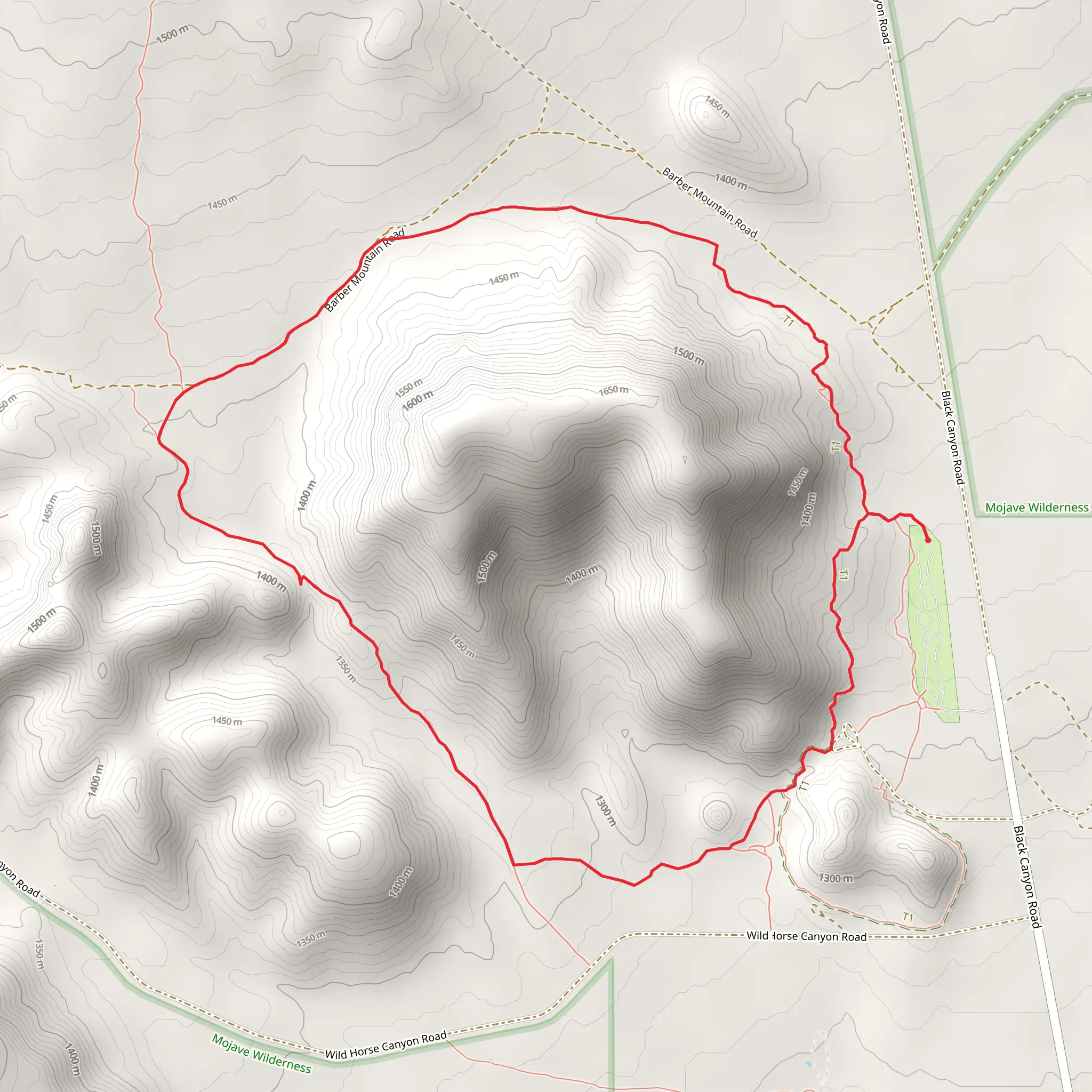 Mid Hills Loop Trail mobile static map