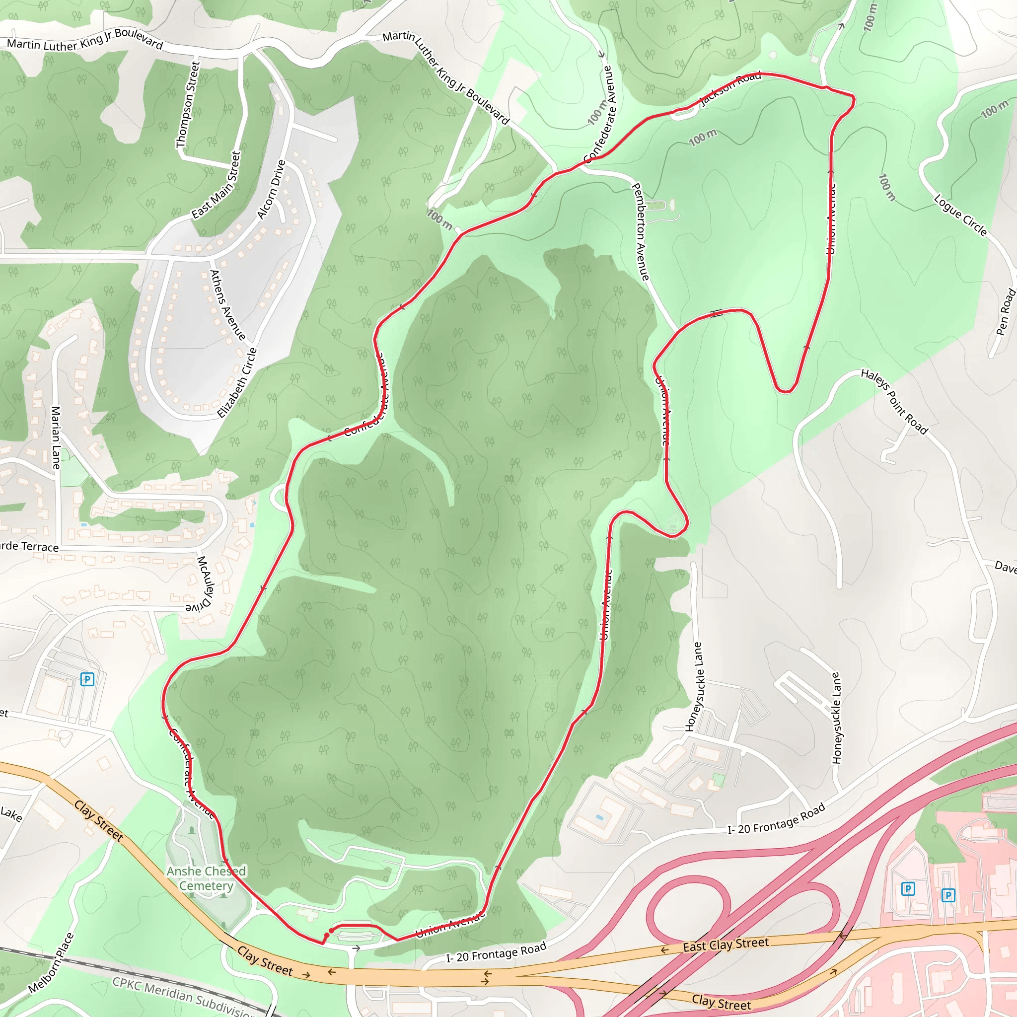 Vicksburg Military Park Heritage Garden Loop mobile static map