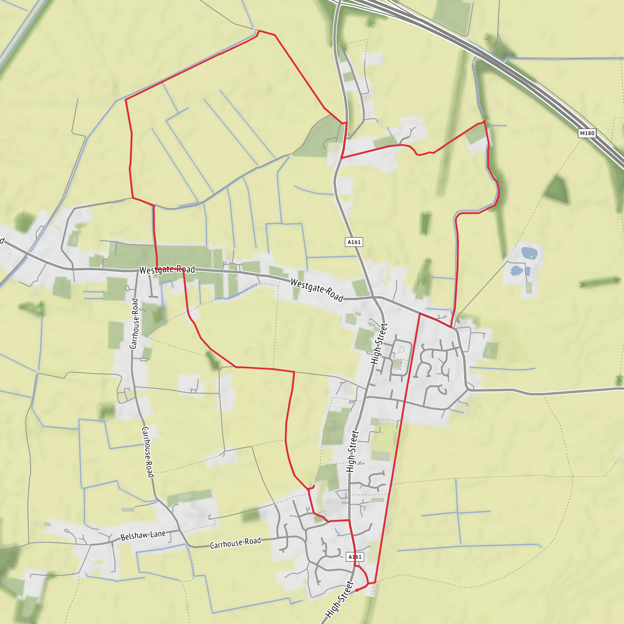 Steer Arms to Crown Inn Belton mobile static map