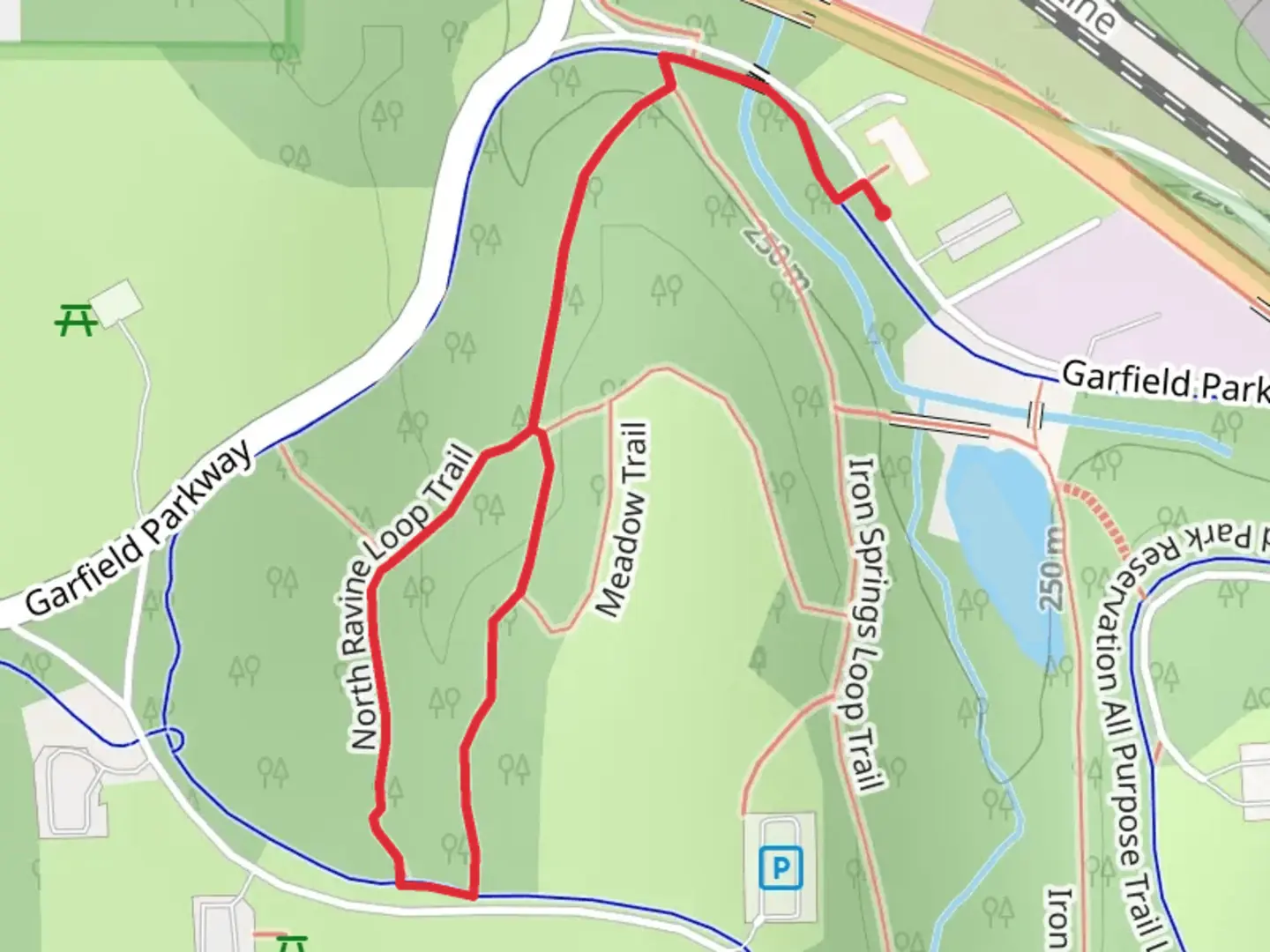 An image depicting the trail North Ravine Loop Trail and its surrounding area.