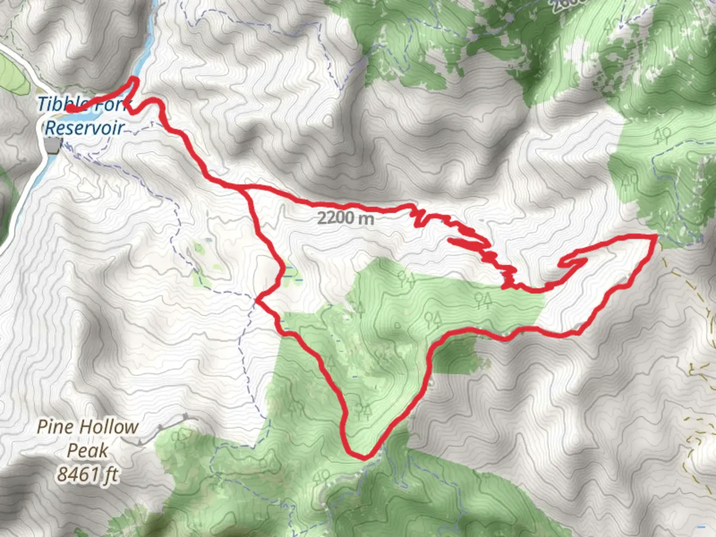 An image depicting the trail Mill Canyon Trail and Mud Spring Trail and its surrounding area.