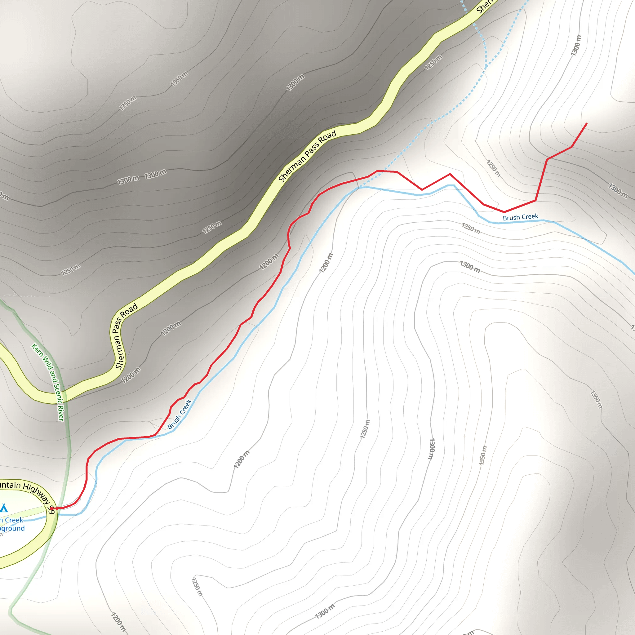 Walkalong Brush Creek mobile static map