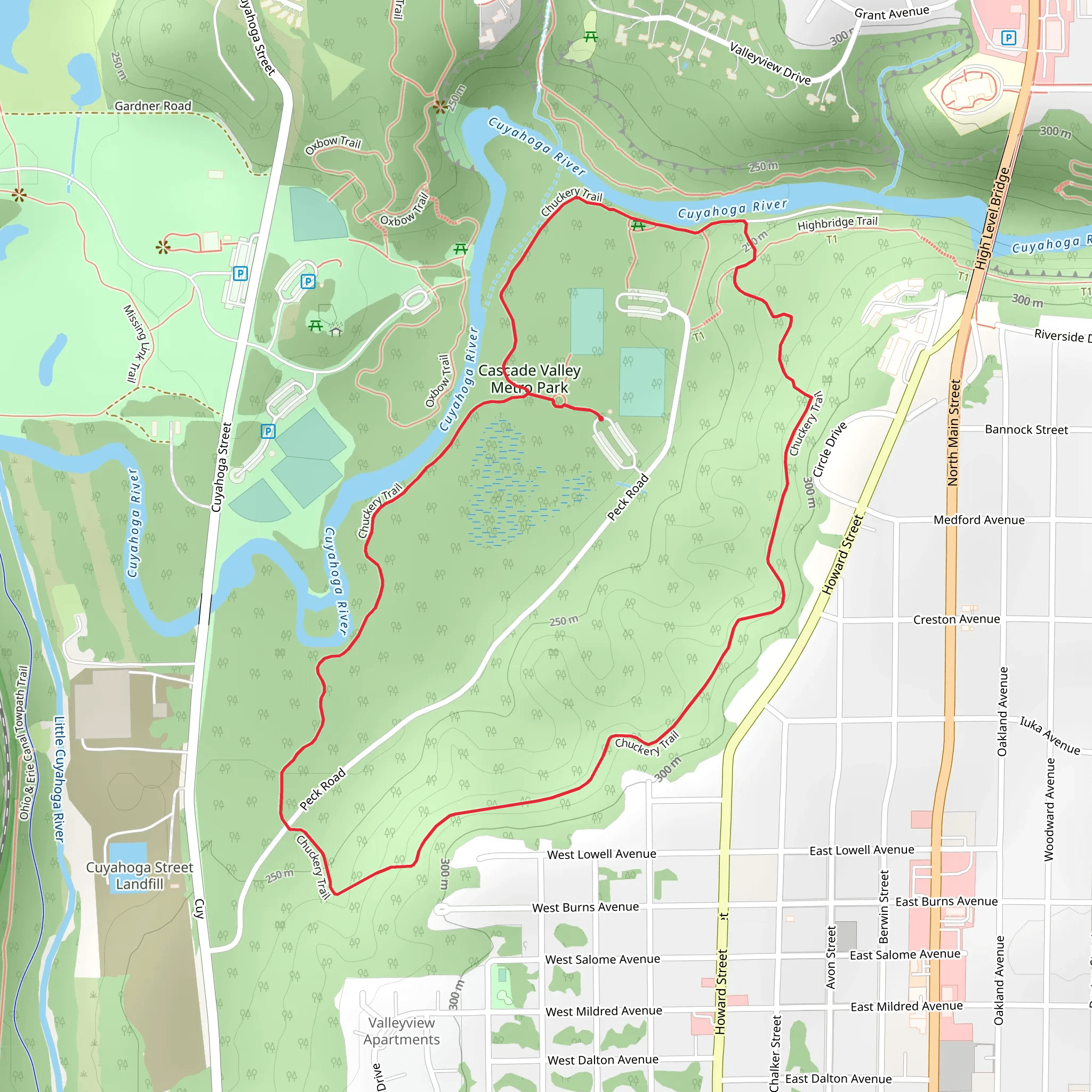 Chuckery Loop Trail mobile static map