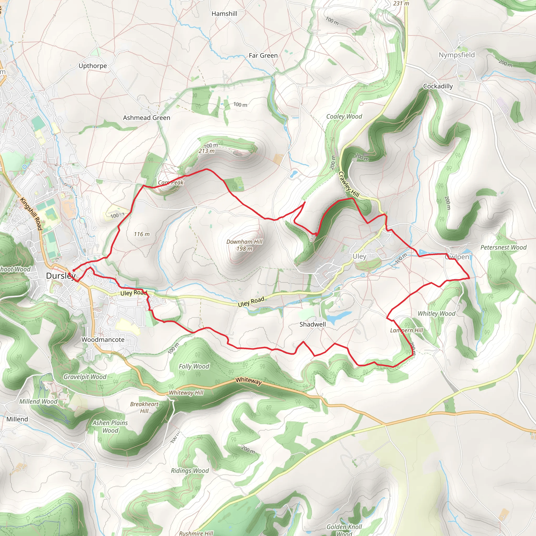 Dursley's Eastern Loop mobile static map