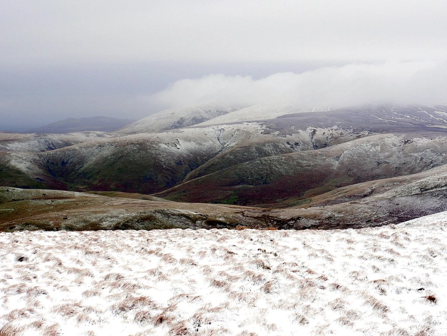 An image depicting the trail Windy Gyle Loop from Belford and its surrounding area.