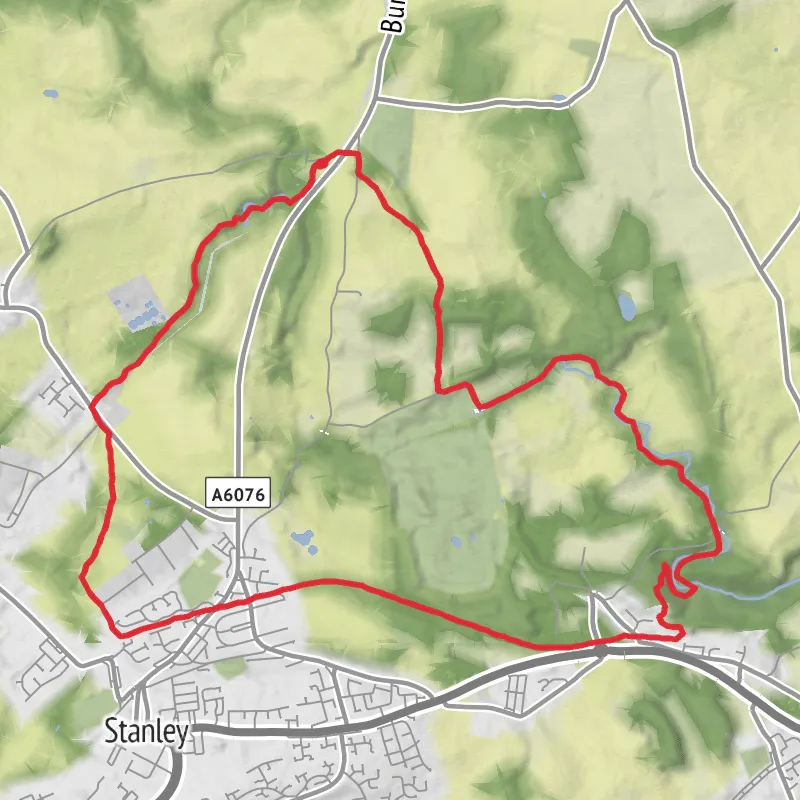 Causey Arch Café Circular mobile static map