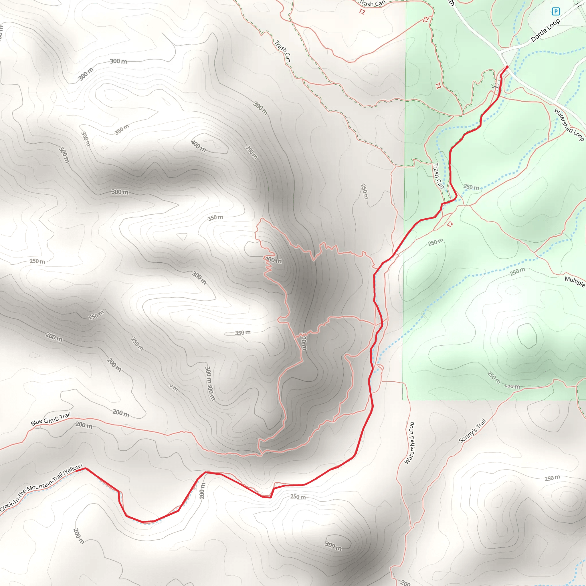 Trash Can and Watershed Walk mobile static map