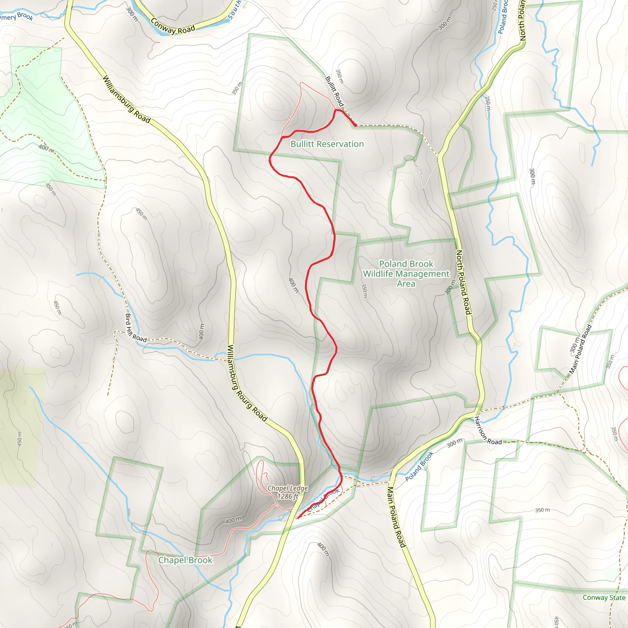Two Bridges Trail mobile static map