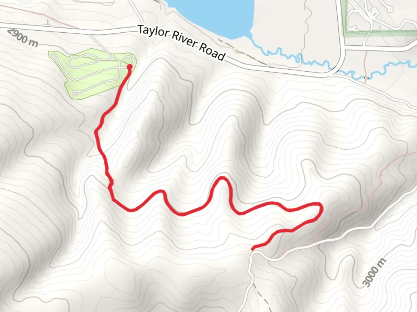 An image depicting the trail Lakeview Campground Trail Out and Back and its surrounding area.