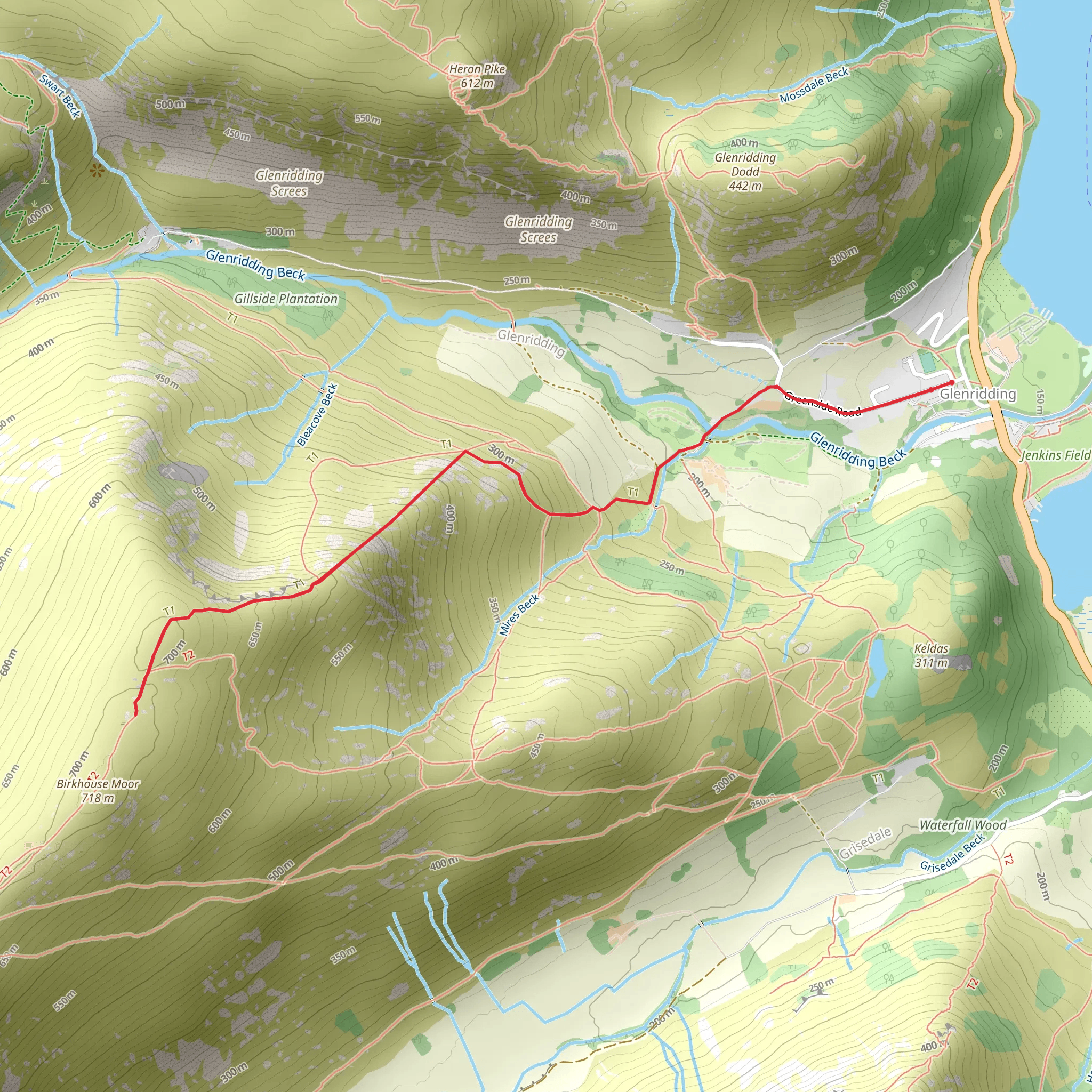 Birkhouse Moor mobile static map