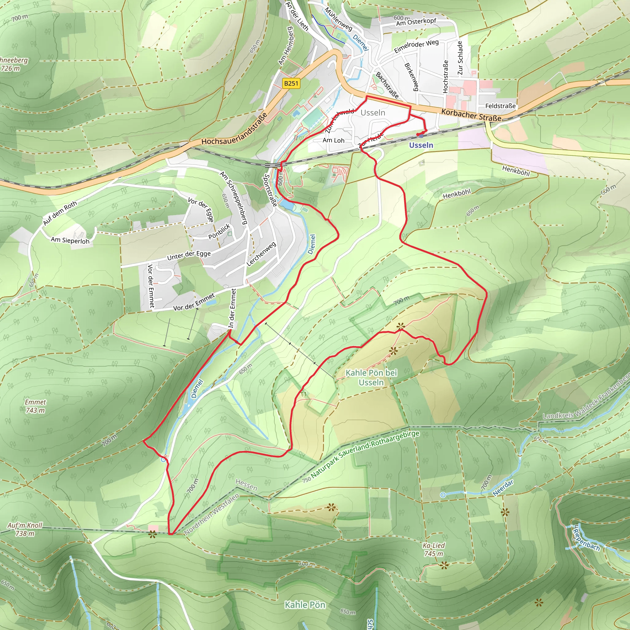 Graf Stolberg Hutte Loop via Usseln mobile static map