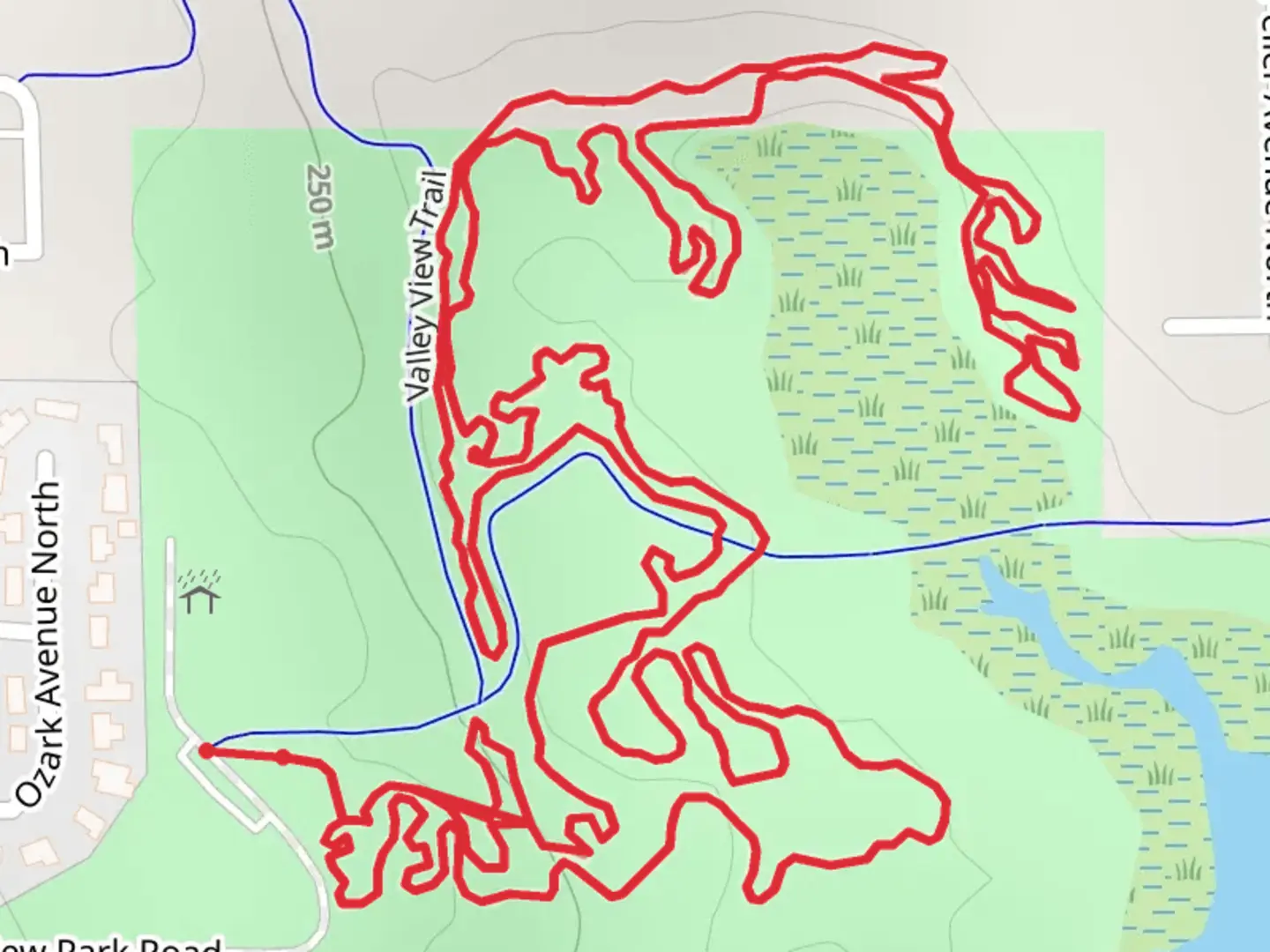 An image depicting the trail Valley View Loop Trail and its surrounding area.