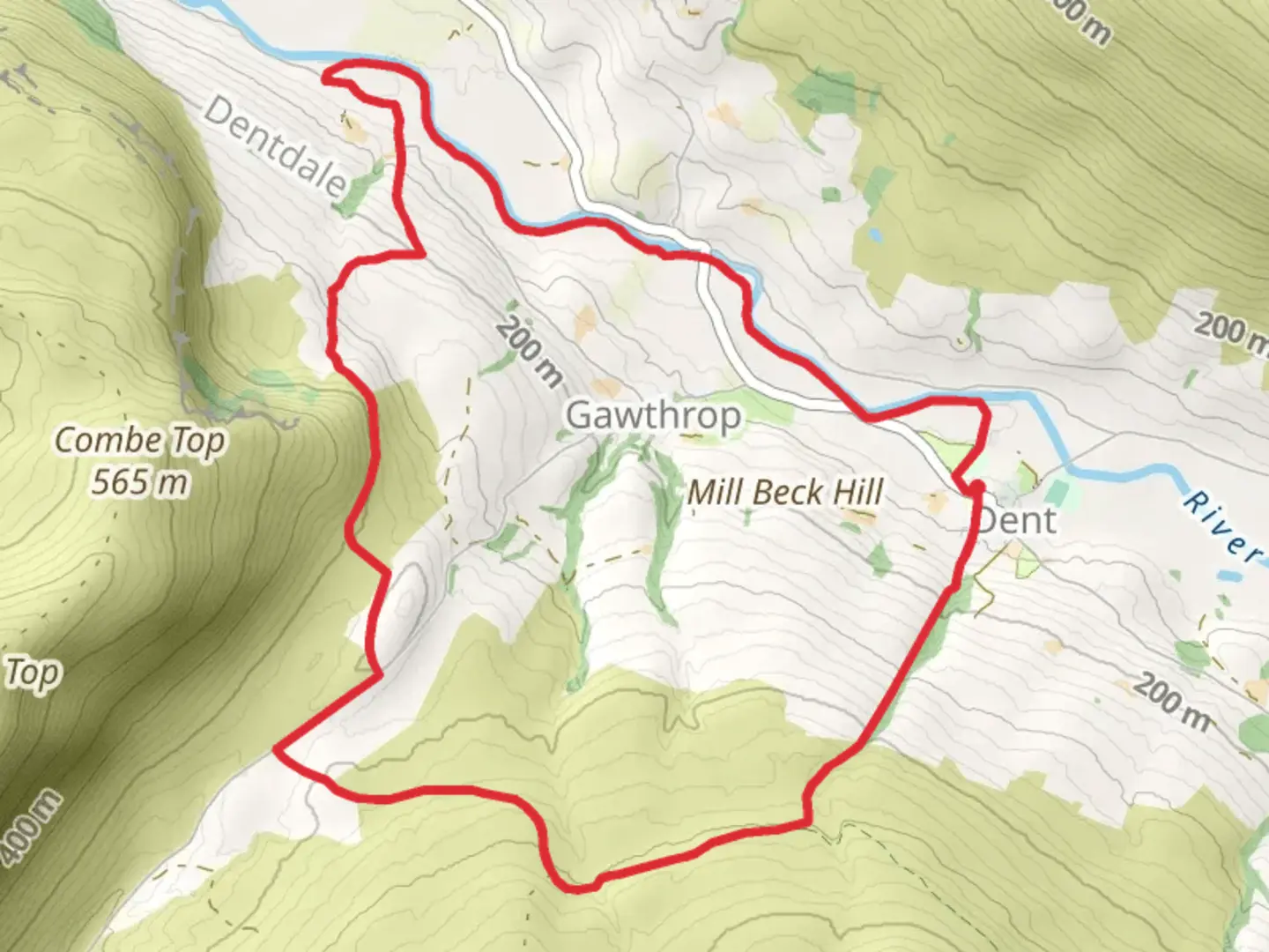An image depicting the trail Gawthrop and River Dee via Dales Way and its surrounding area.