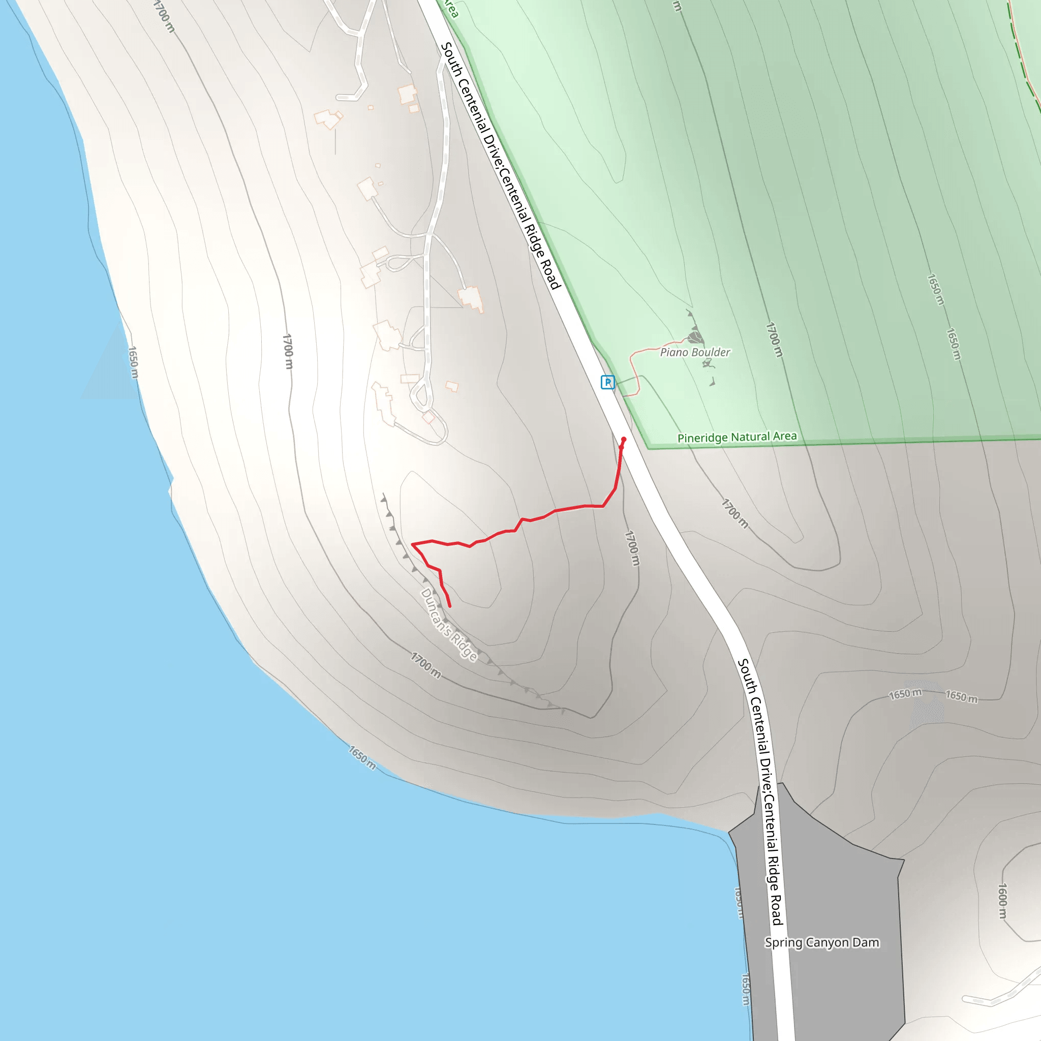 South Centenial Drive mobile static map
