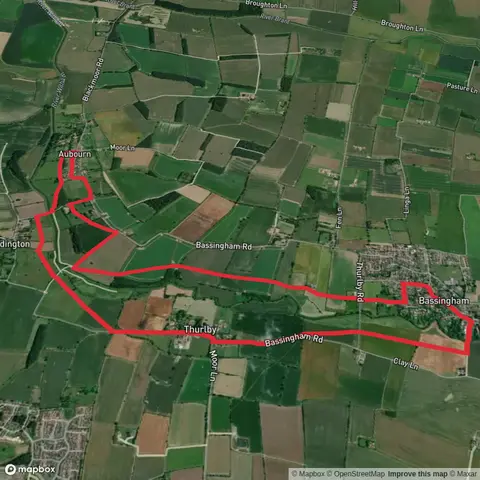Aubourn Hall and Church Bridge Loop