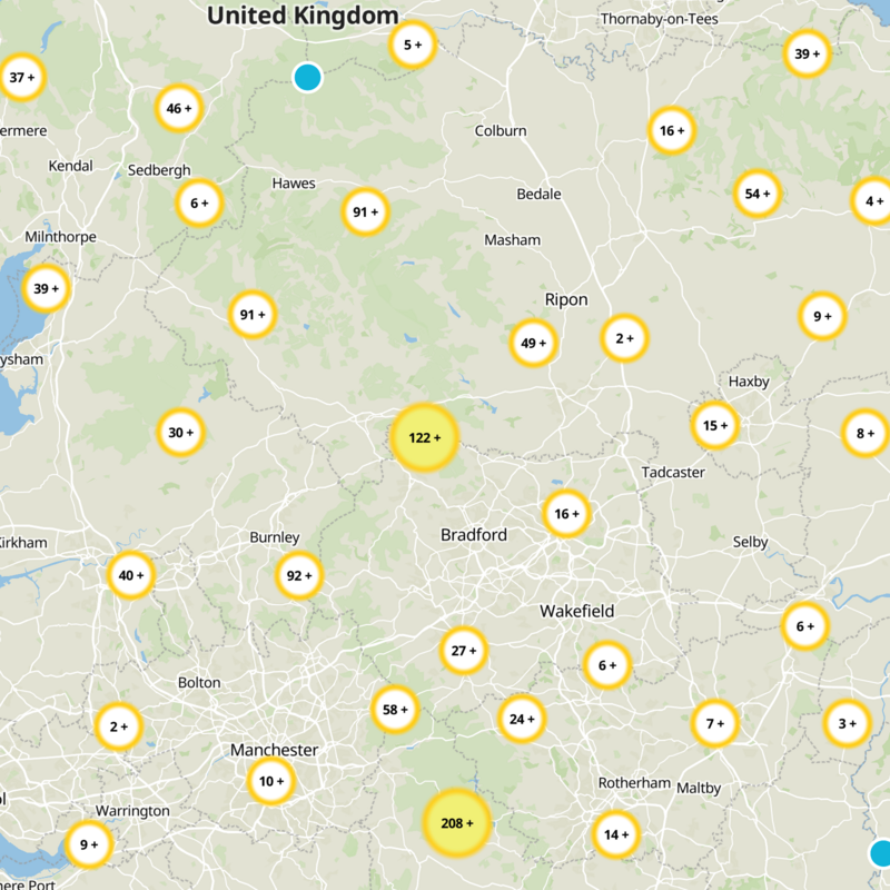 West Yorkshire Static Map