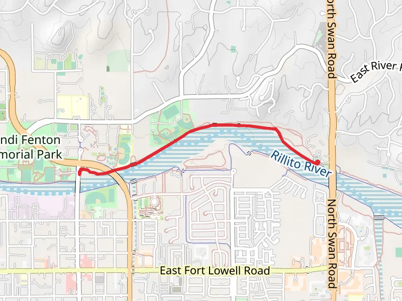 Rillito River Path from North Swan Road