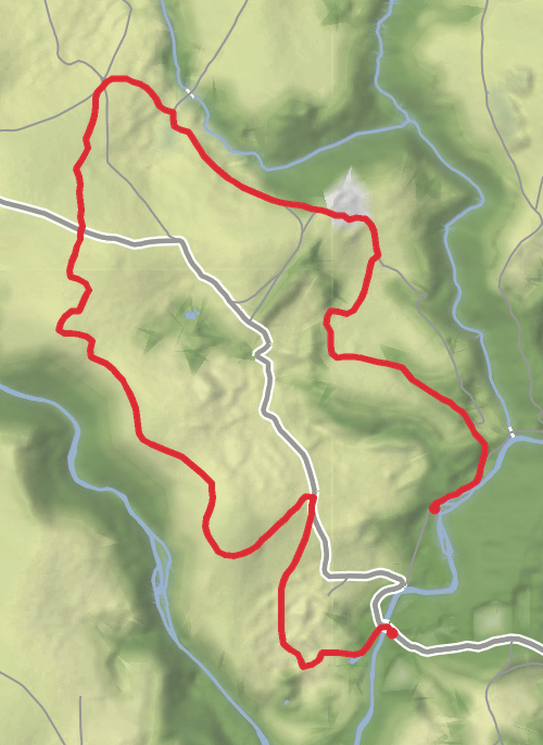 Hike from Poundsgate mobile static map