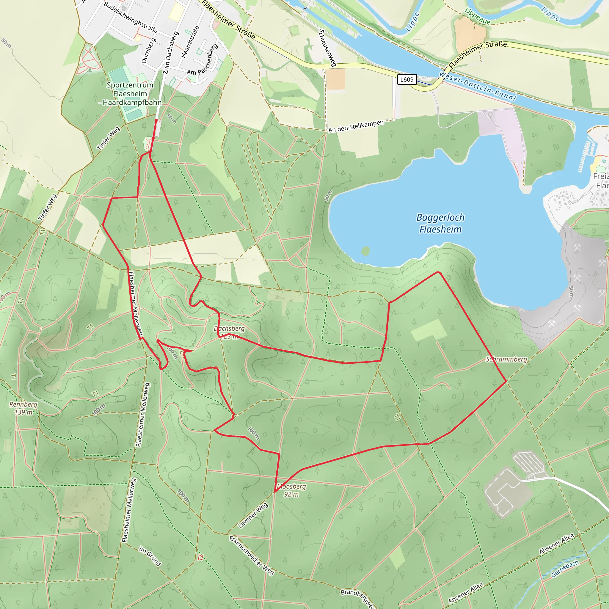 Kohlenmeiler, Moosberg, Schrammberg and Dachsberg Loop mobile static map