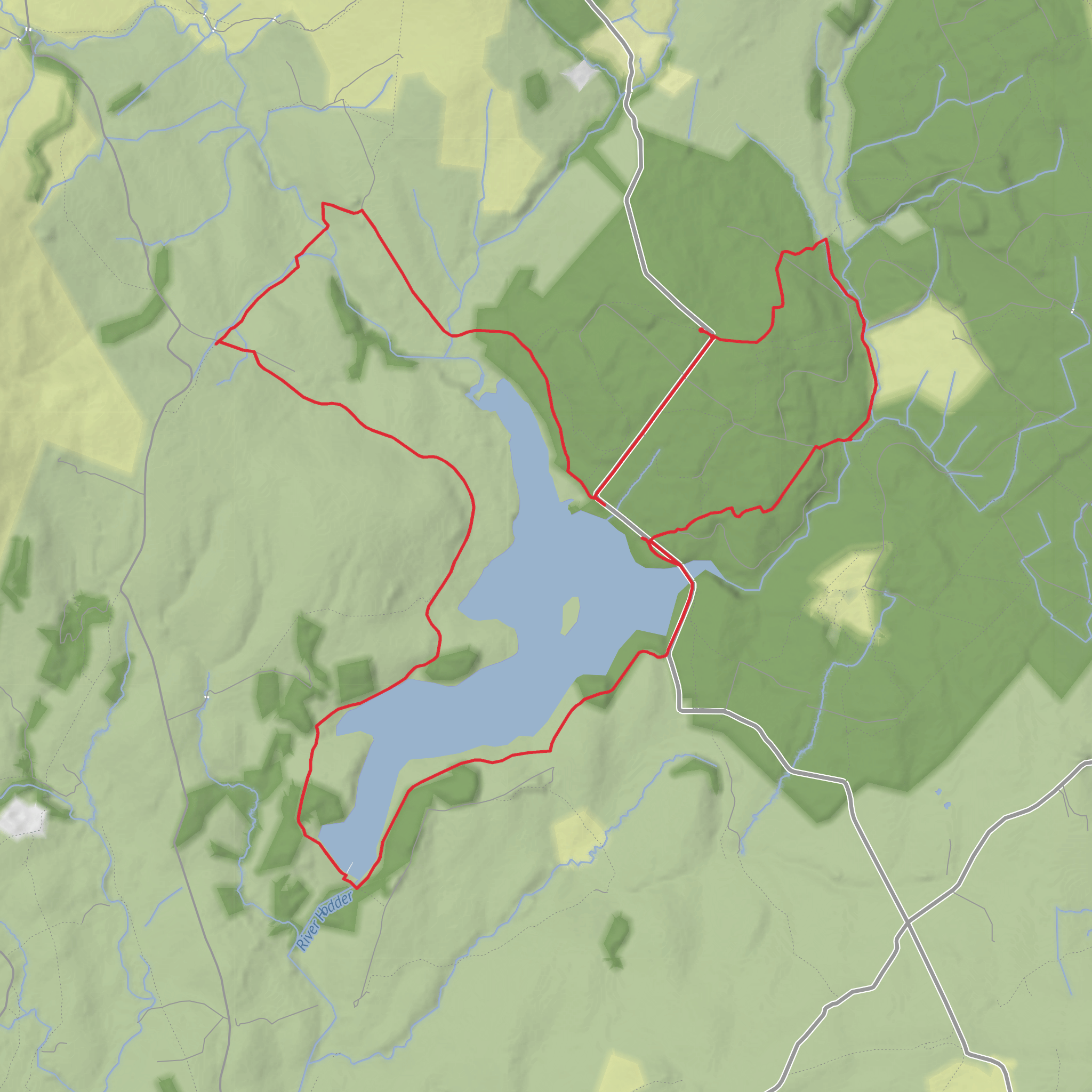 Stocks Reservoir and Forest of Bowland Loop mobile static map