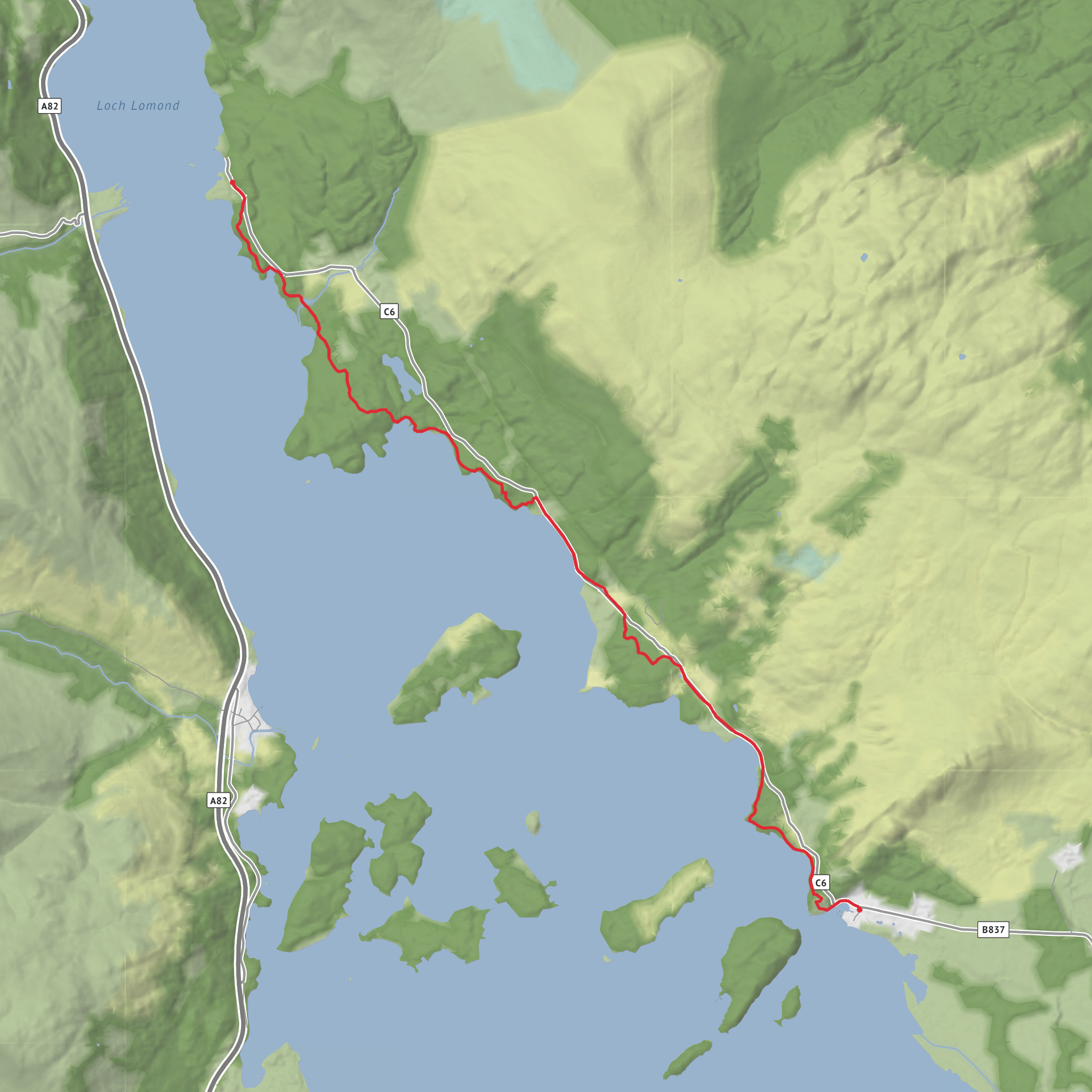 Balmaha to Rowardennan mobile static map