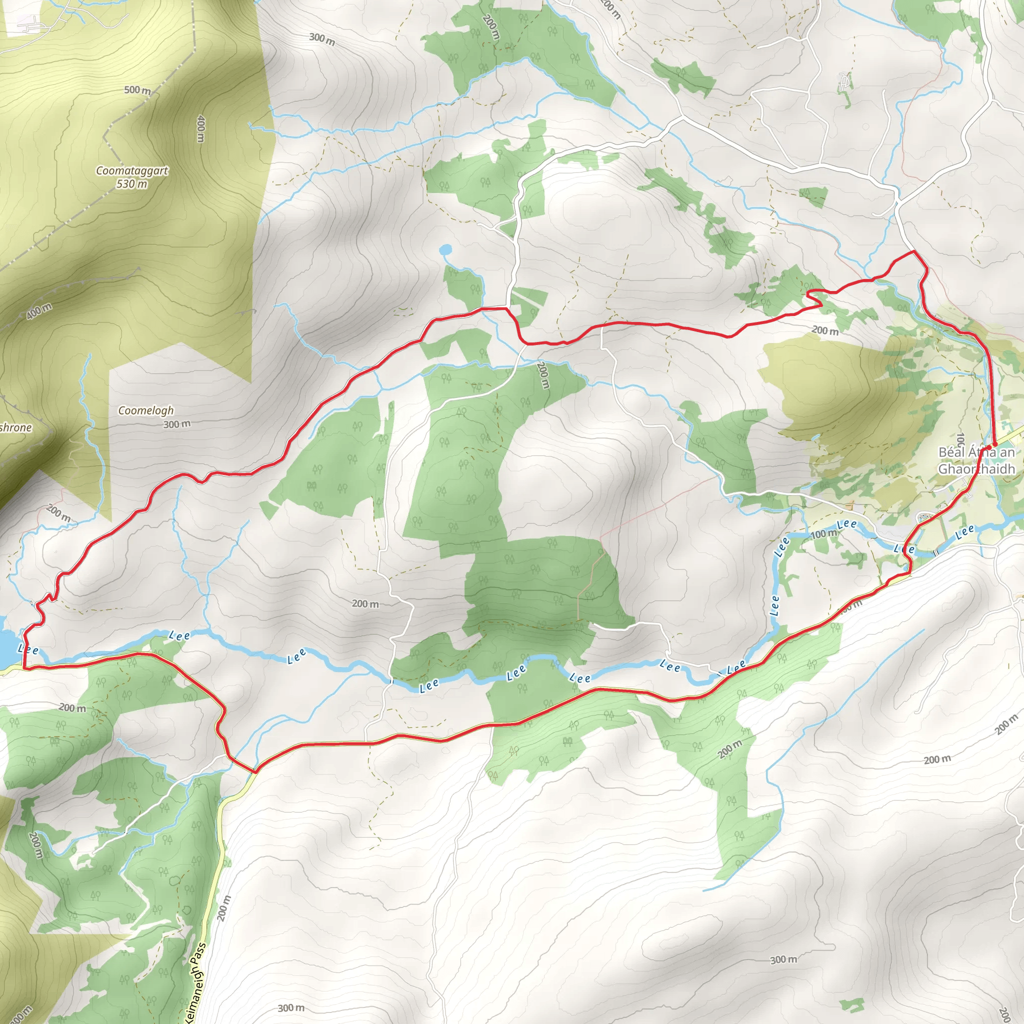 Ballingeary Loops – Gougane Barra Loop mobile static map