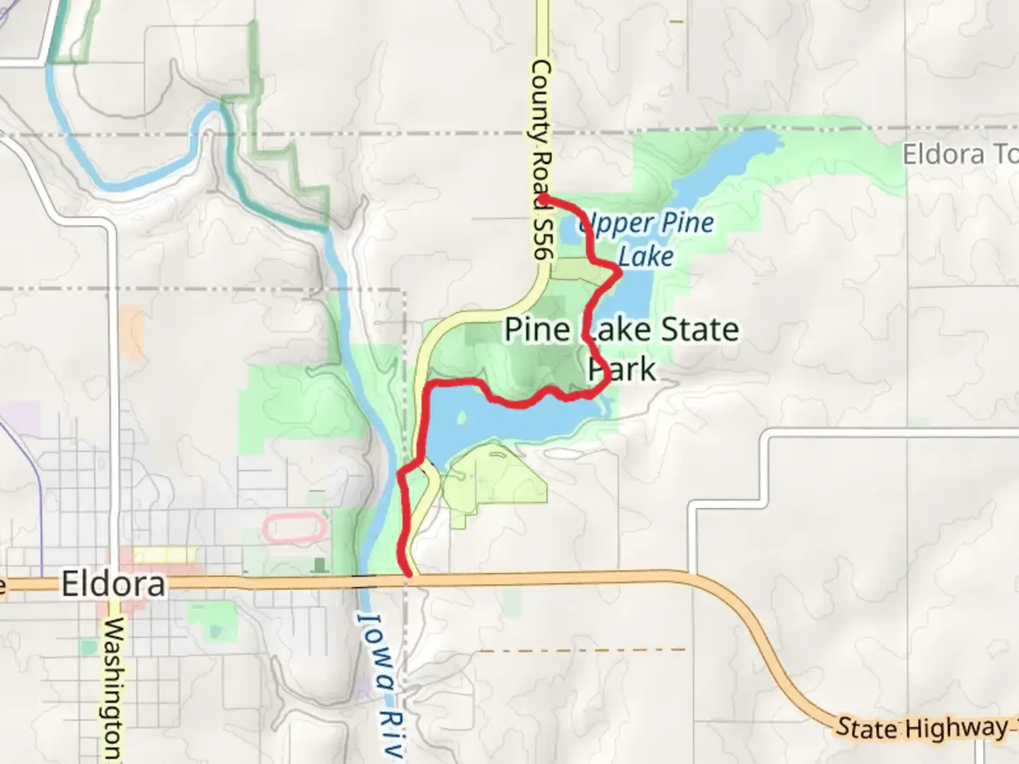 An image depicting the trail Pine Lake State Park Walk and its surrounding area.