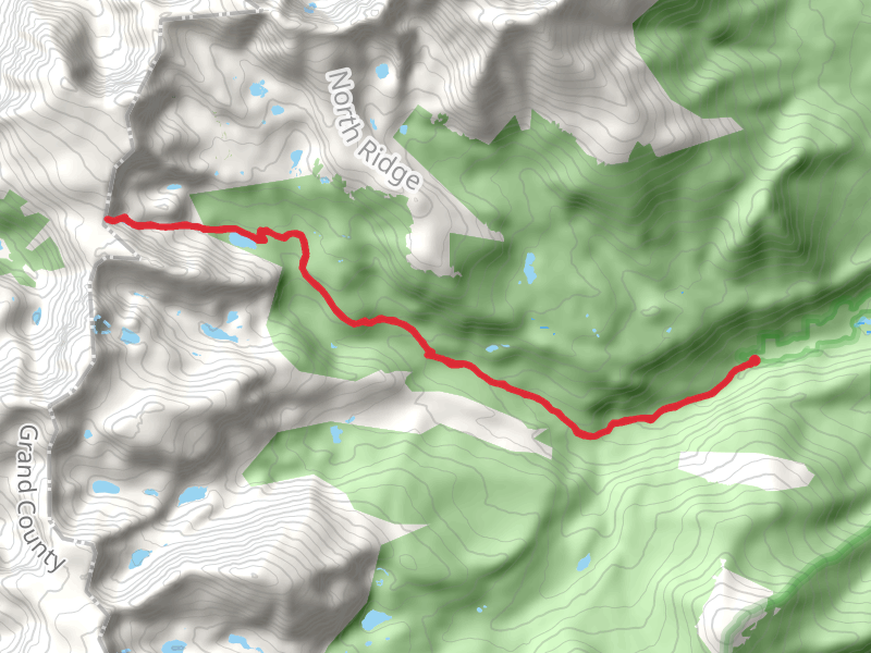 Boulder Grand Pass and Lake of Many Winds via Wild Basin Trail